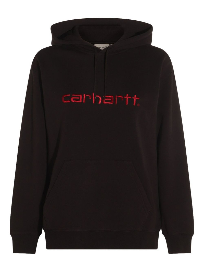 embroidered-logo hoodie 1