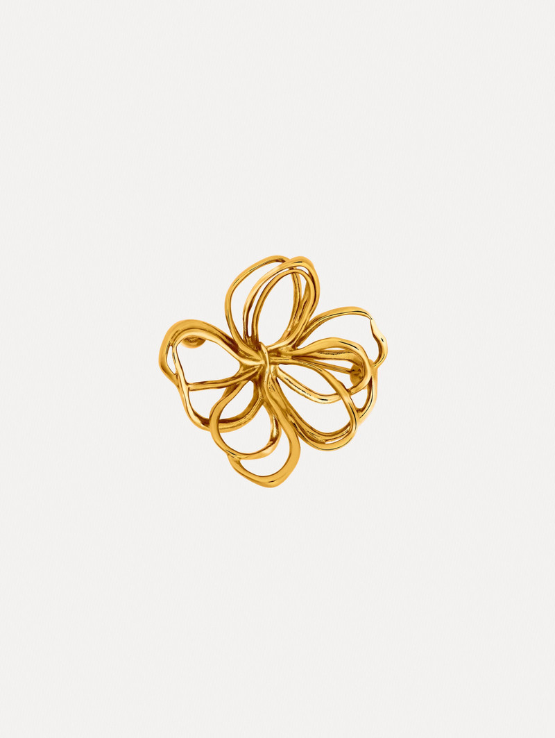 LARGE THREADED FLOWER BROOCH 1