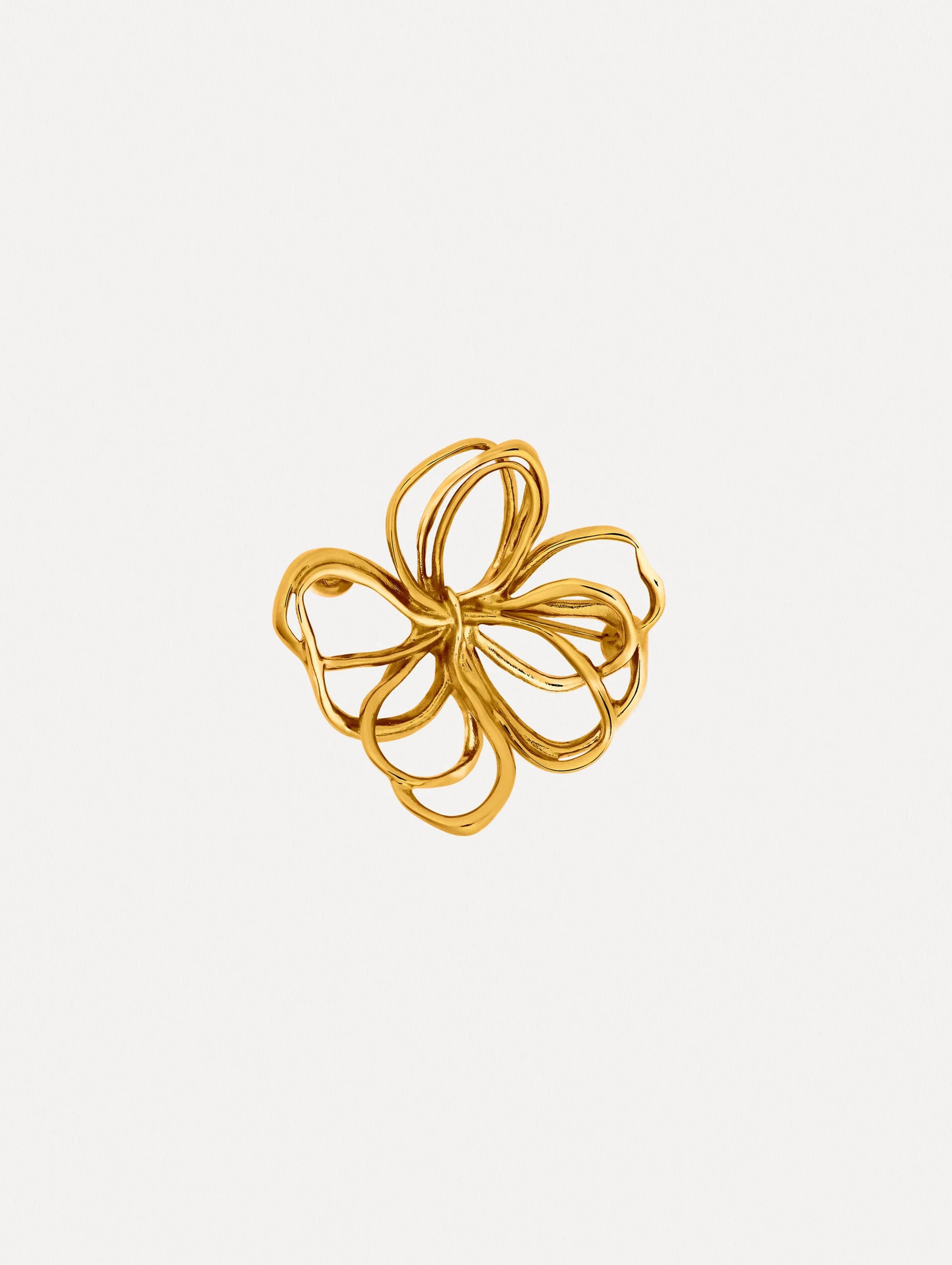 LARGE THREADED FLOWER BROOCH - 1
