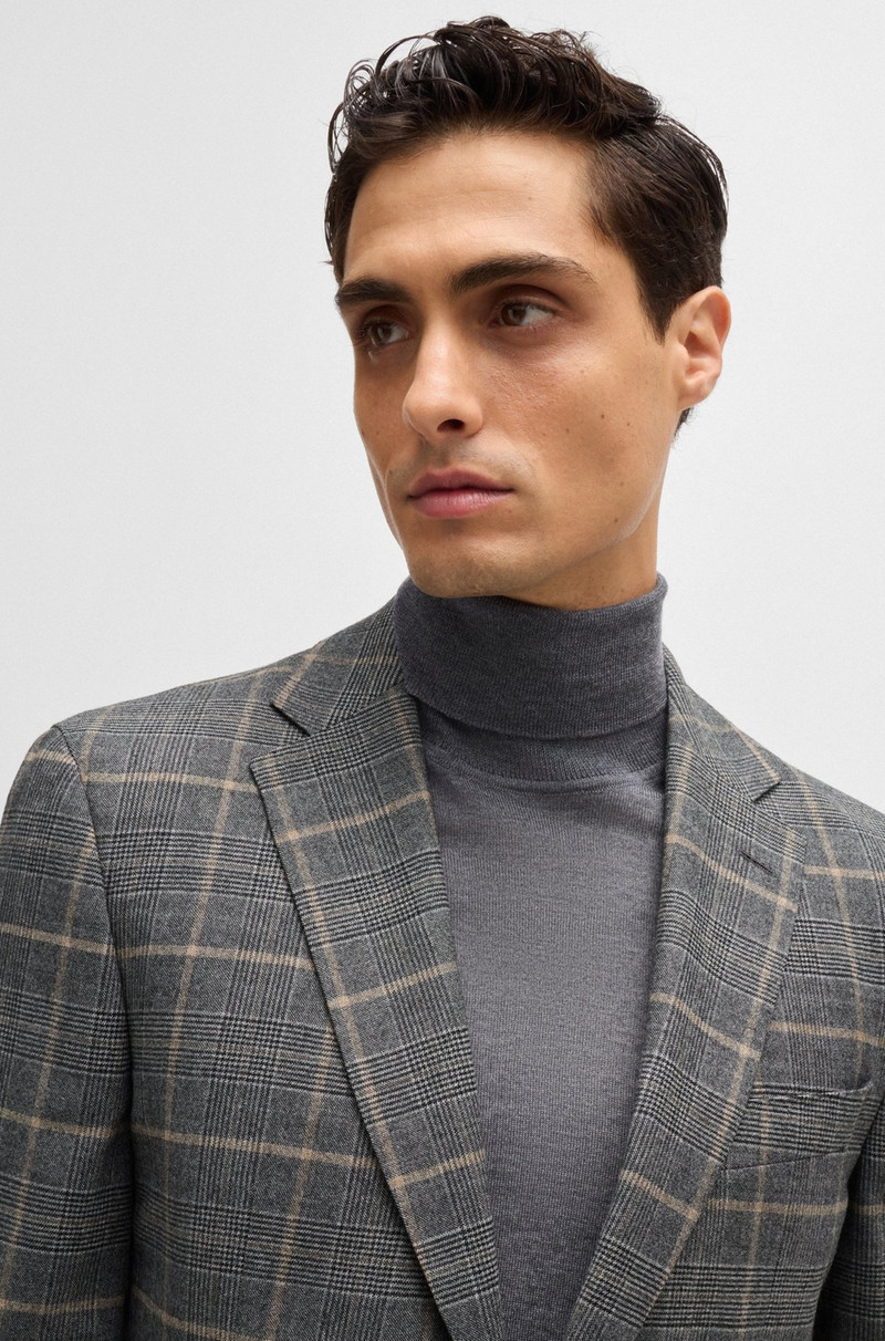SLIM-FIT SUIT IN CHECKED STRETCH WOOL 4