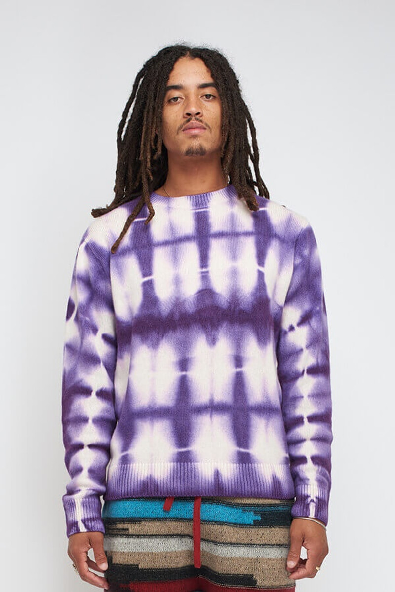 The Elder Statesman GEO DYED SIMPLE CREW outlook