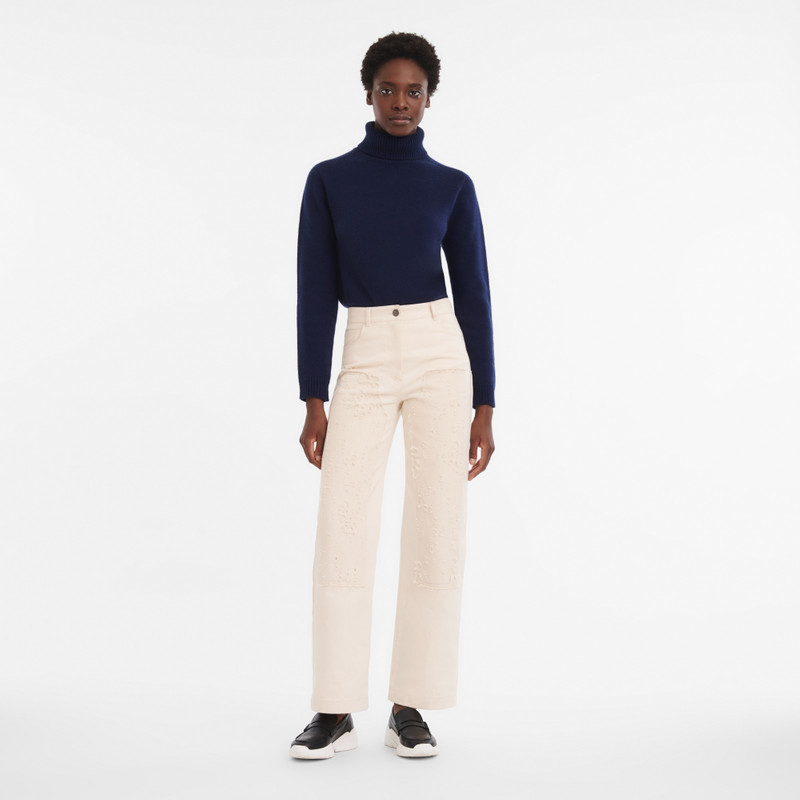 Longchamp Fall-Winter 2023 Collection Trousers Ecru - OTHER outlook