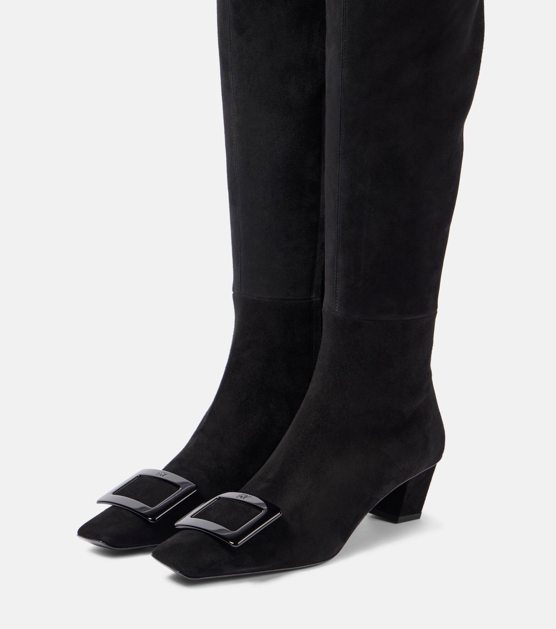 Belle Vivier 45 suede over-the-knee boots - 4