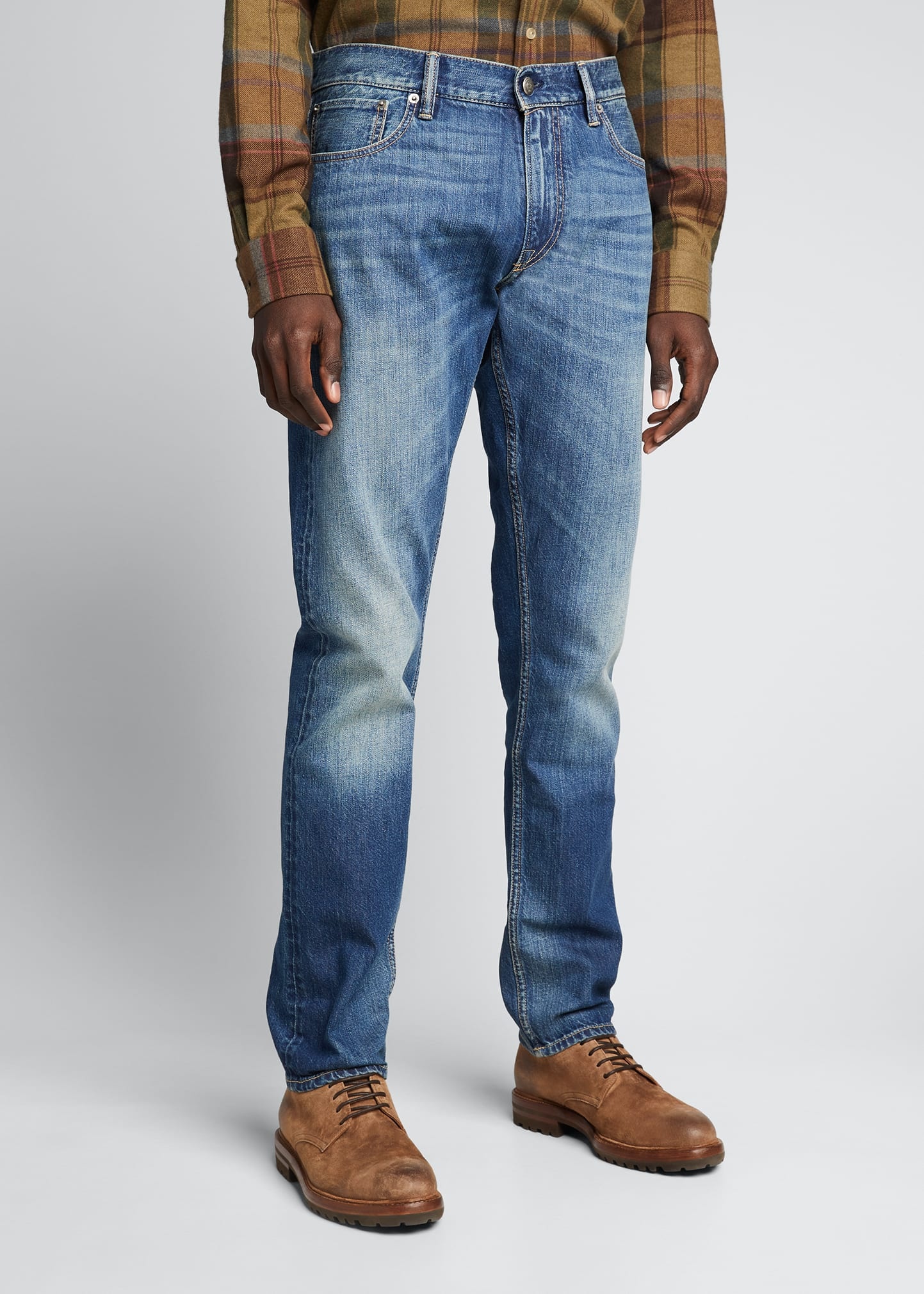 Men's Faded Slim-Straight Jeans - 4