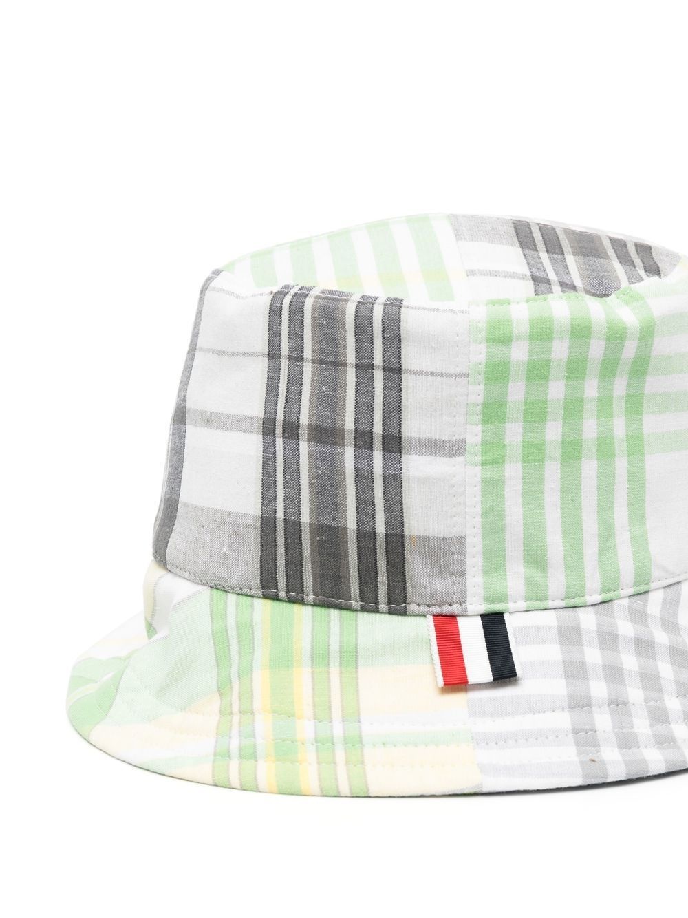 checked cotton bucket hat - 2