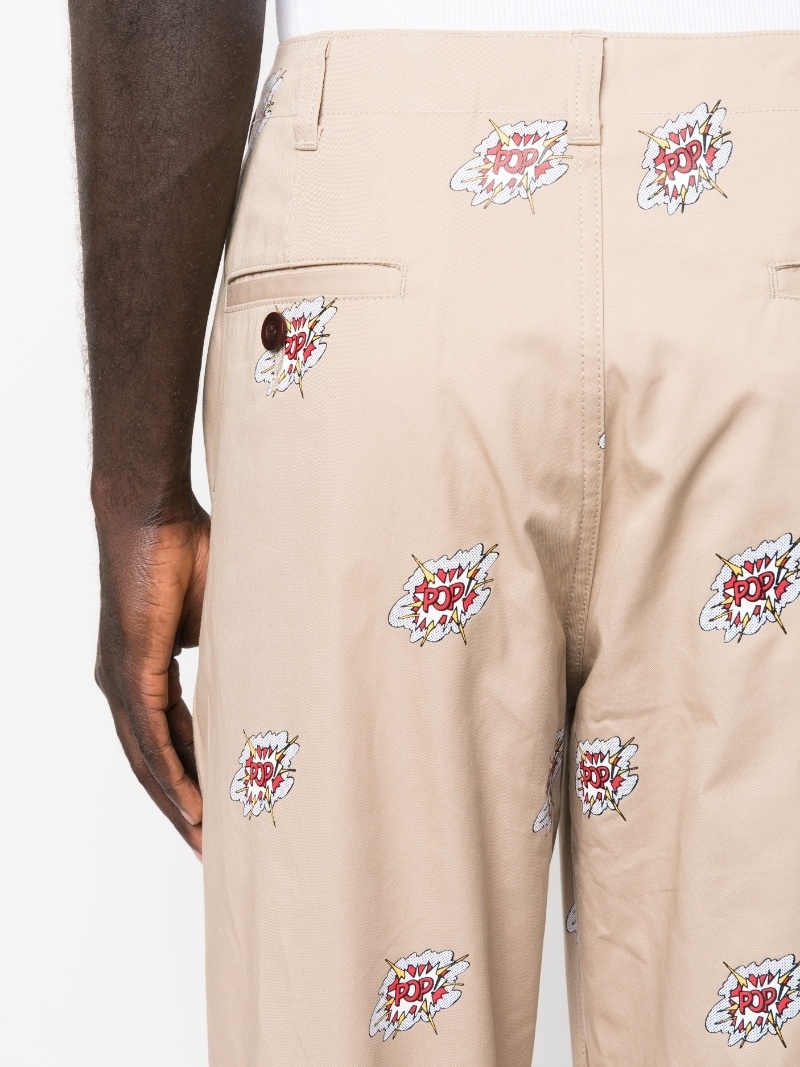 X Roy Lichtenstein cotton chino trousers - 5