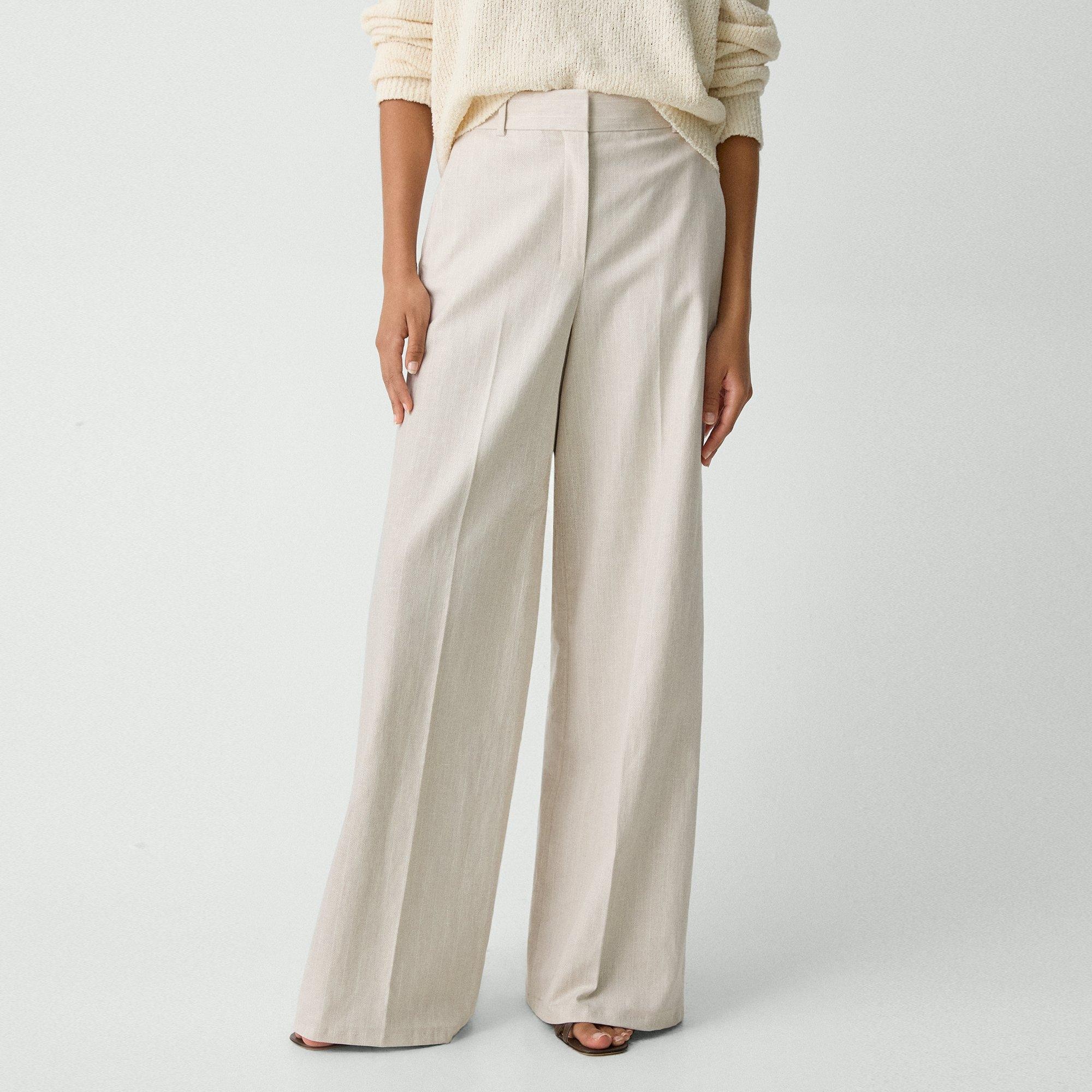 High-Waist Wide-Leg Pant in Striped Canvas - 5