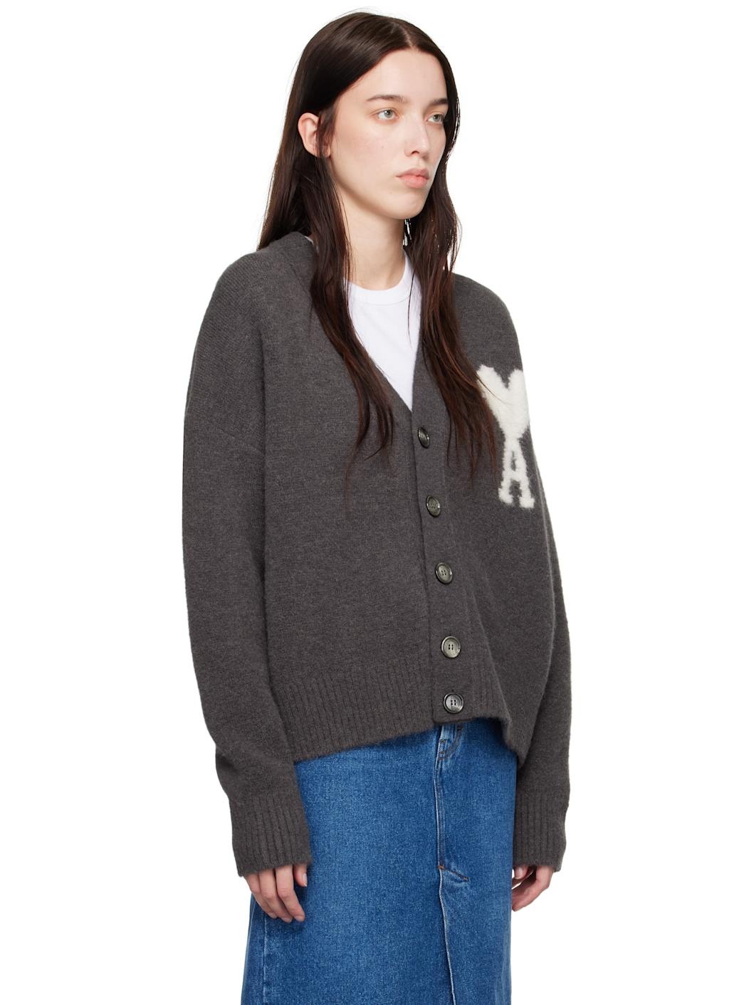 Gray Ami de Coeur Cardigan - 2