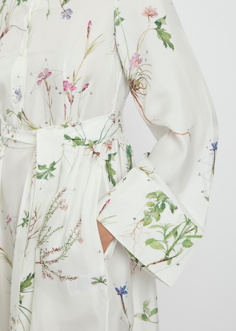 Erdem Floral-print Silk Midi Shirt Dress - 5