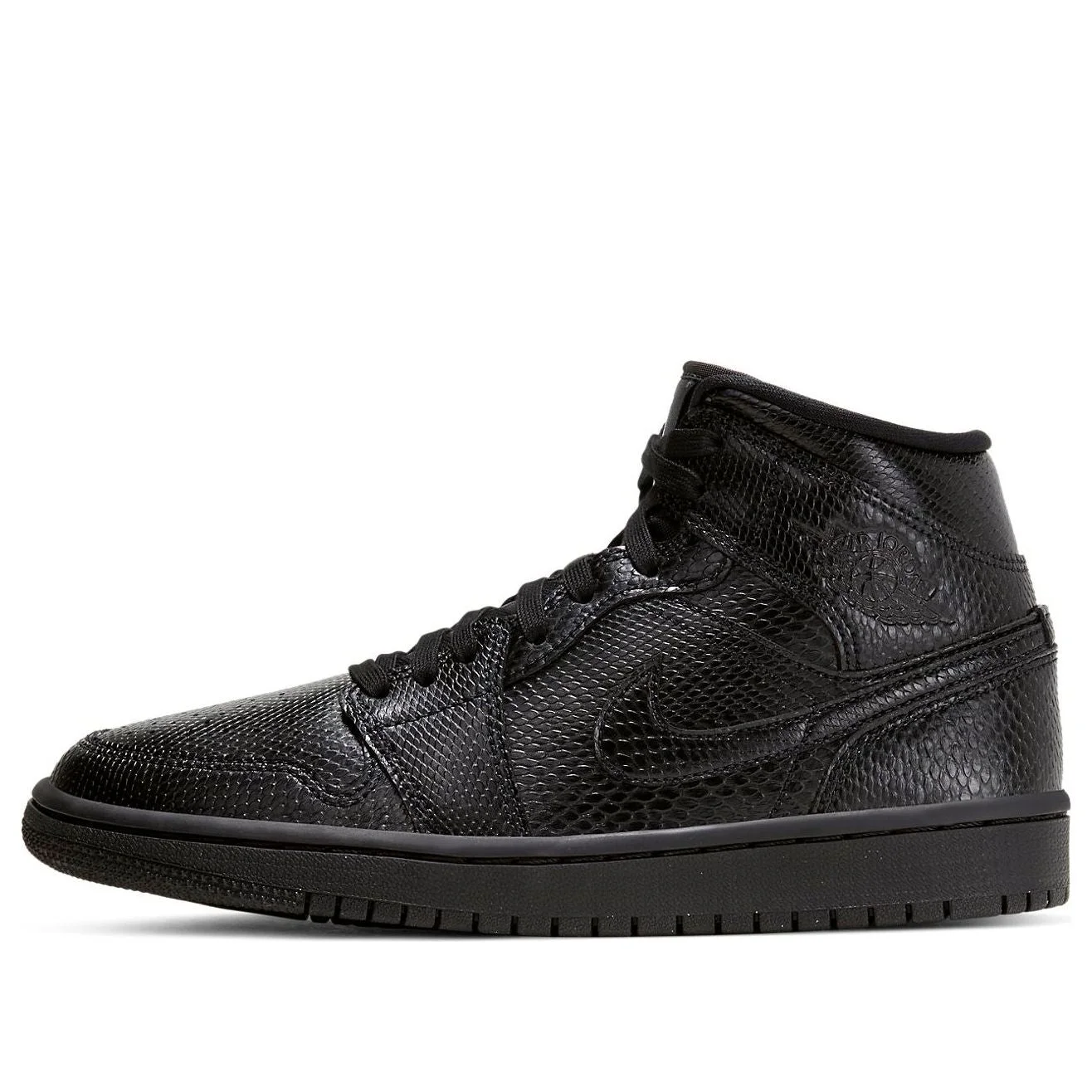 (WMNS) Air Jordan 1 Mid 'Black Snakeskin' BQ6472-010 - 1