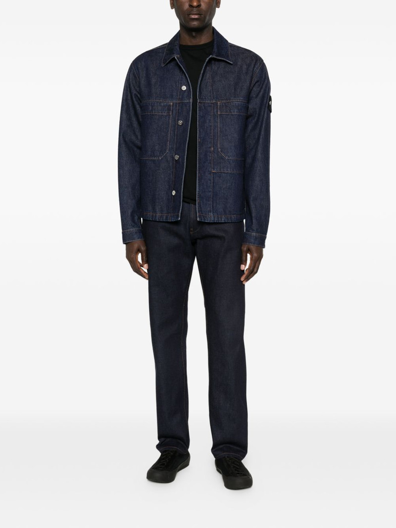Stone Island logo-patch denim jacket outlook