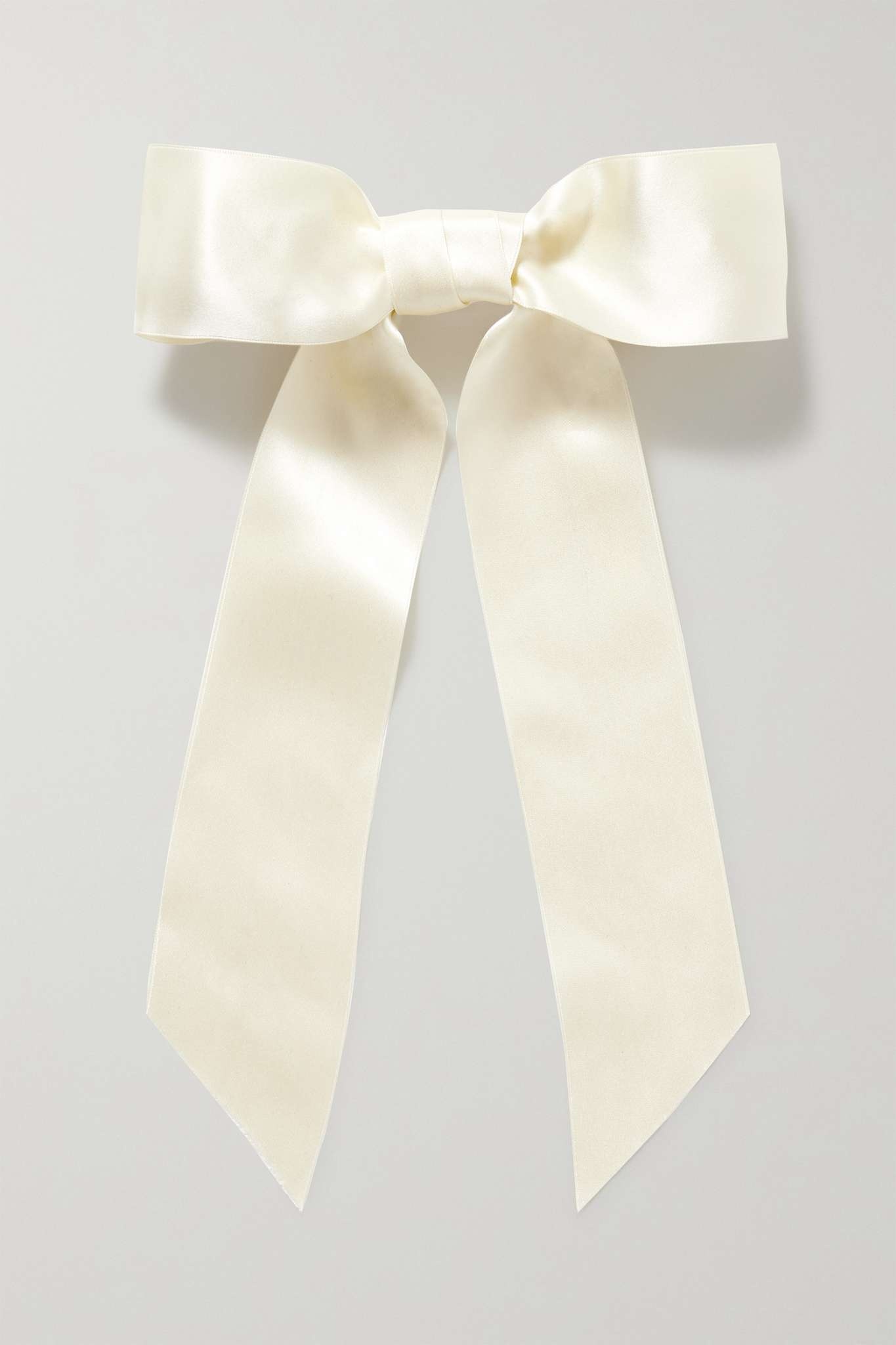 Virginia silk-satin bow hair clip - 1