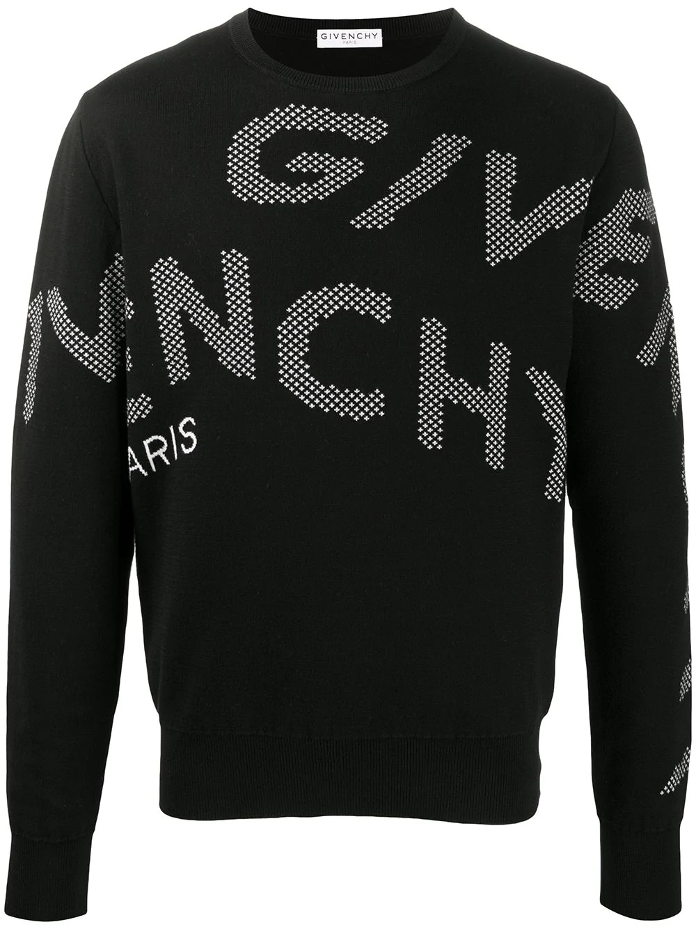 logo-jacquard sweatshirt - 1