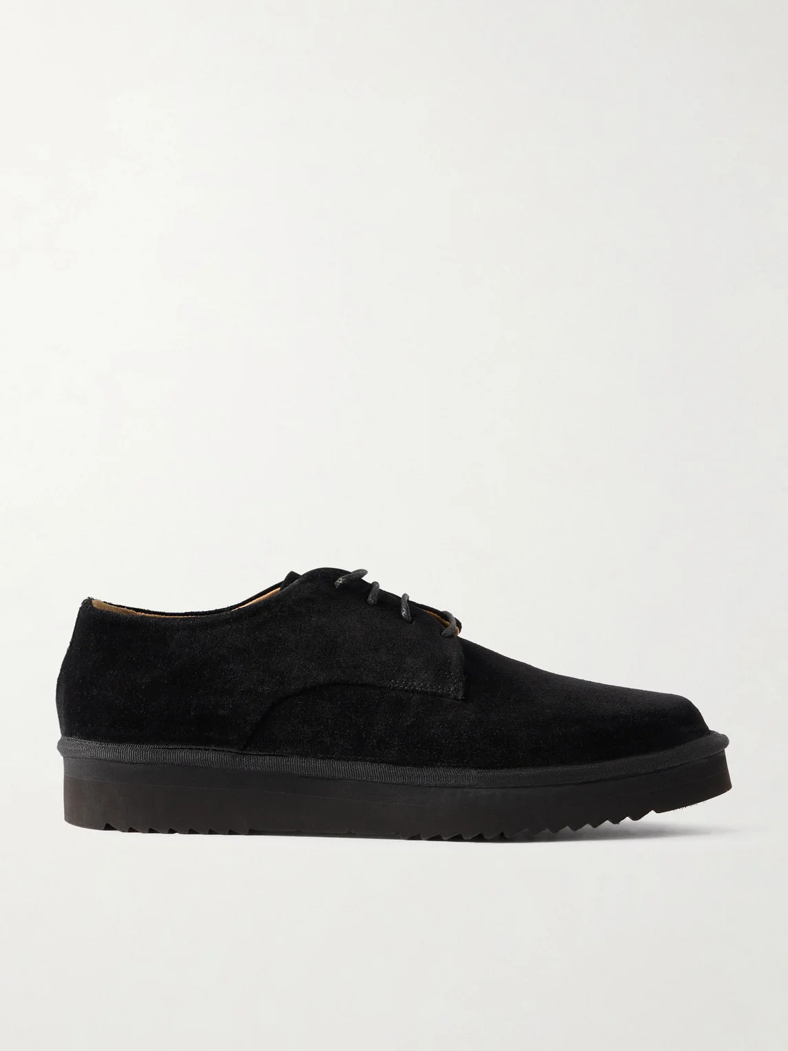 Byron Webbing-Trimmed Suede Derby Shoes - 1