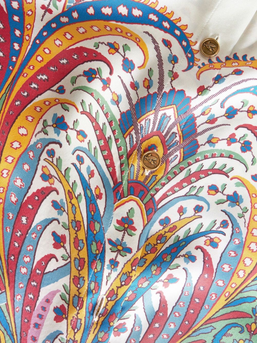 paisley-print silk-satin shirt - 6