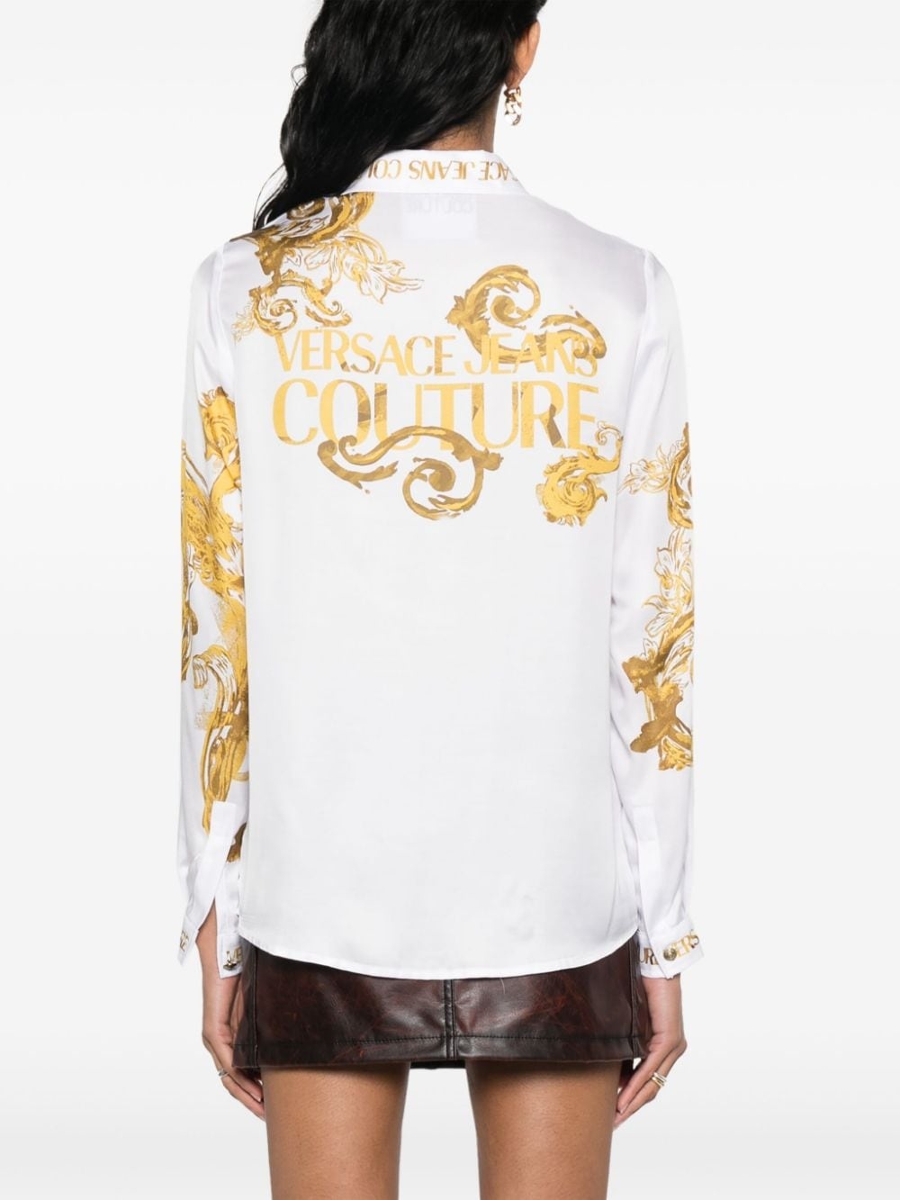 Chain Couture-print logo shirt - 4