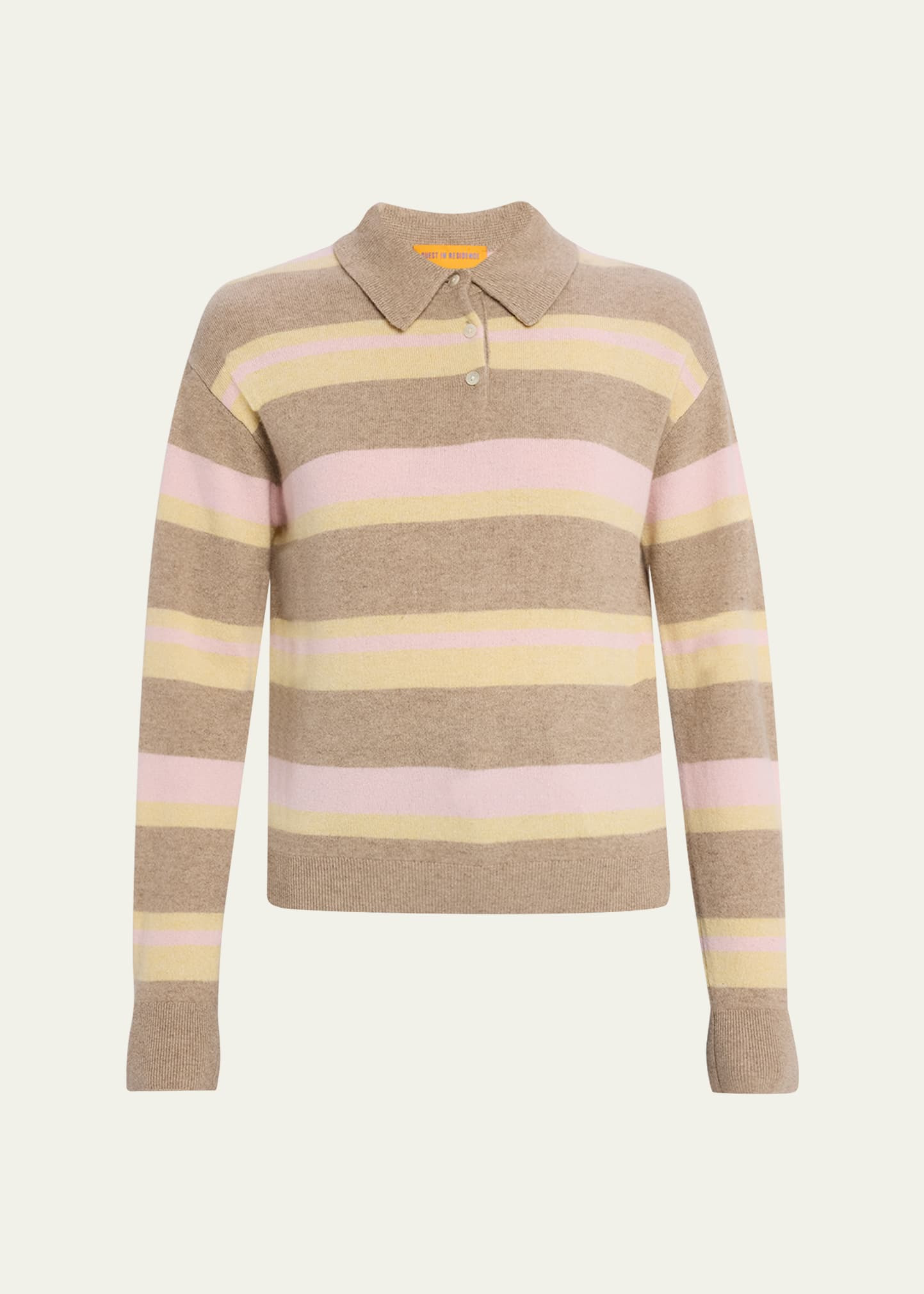 Collegiate Striped Cashmere Polo - 1