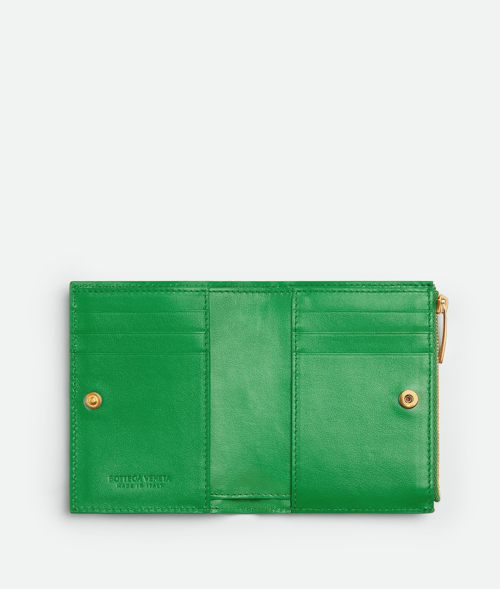 Small Intrecciato Bi-Fold Zip Wallet - 2
