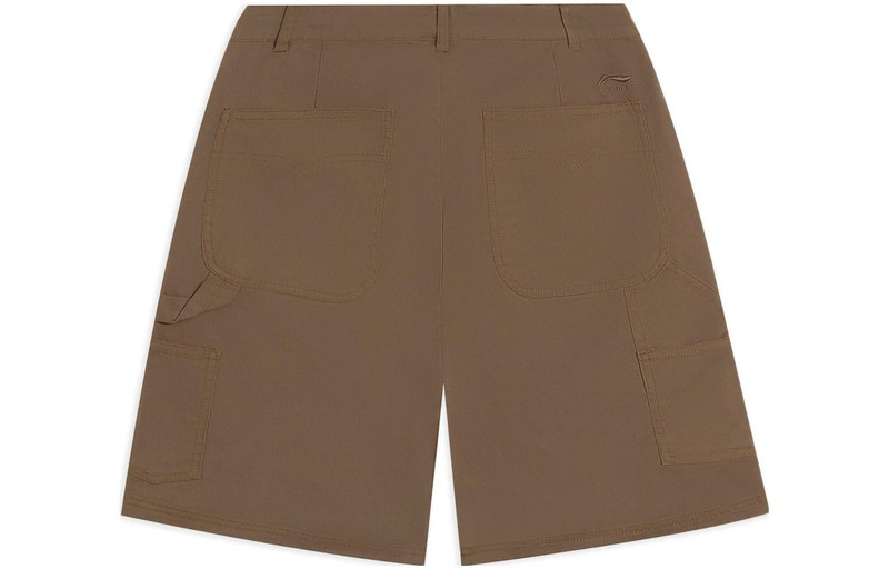 Li-Ning Li-Ning Skateboarding Embroidery Logo Shorts 'Brown' AKSS835-1 outlook