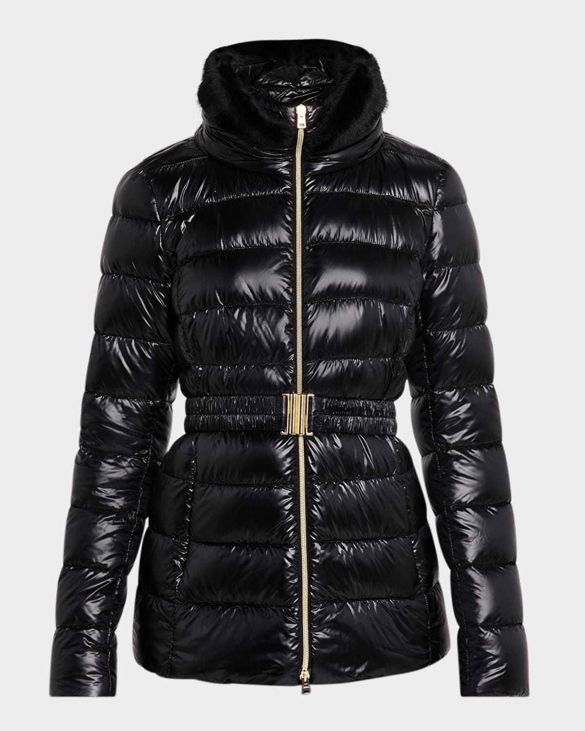 Claudia Belted Ultralight Puffer Coat - 1