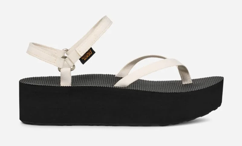 Women's Flatform Slim Sandal in Coconut Milk/Black - 1