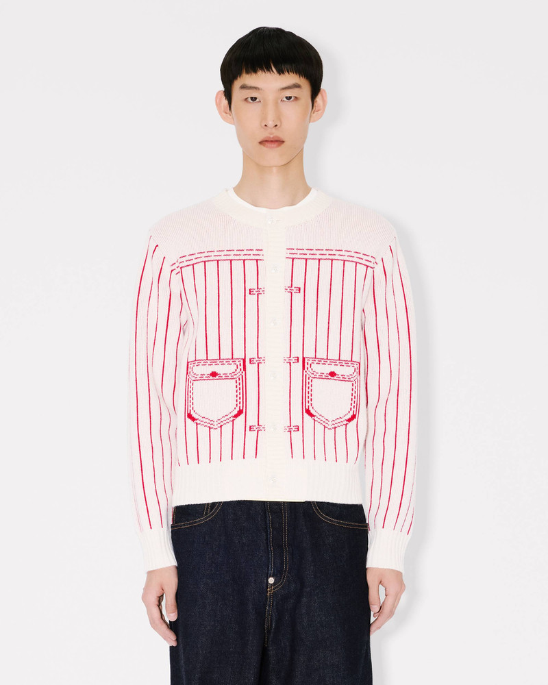 'KENZO Trompe L'oeil' cardigan in cotton wool 3