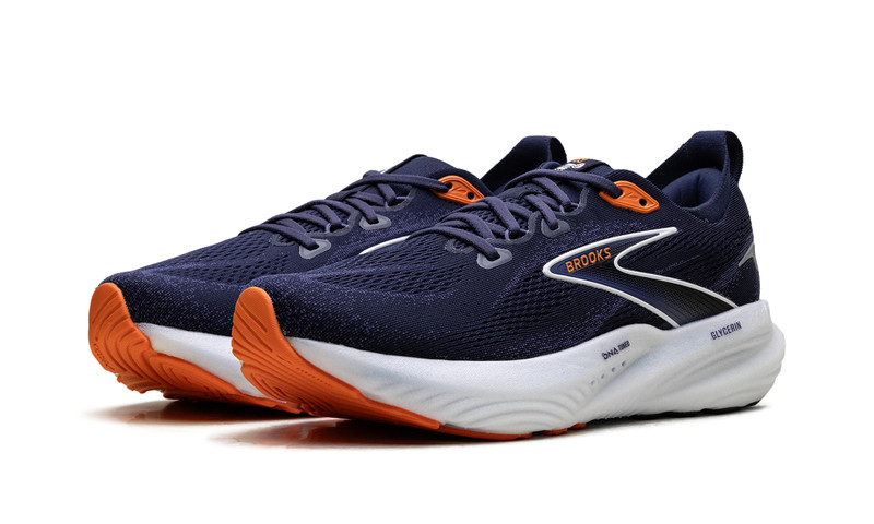 Brooks Glycerin 22 Peacoat Blue Ribbon Orange 2