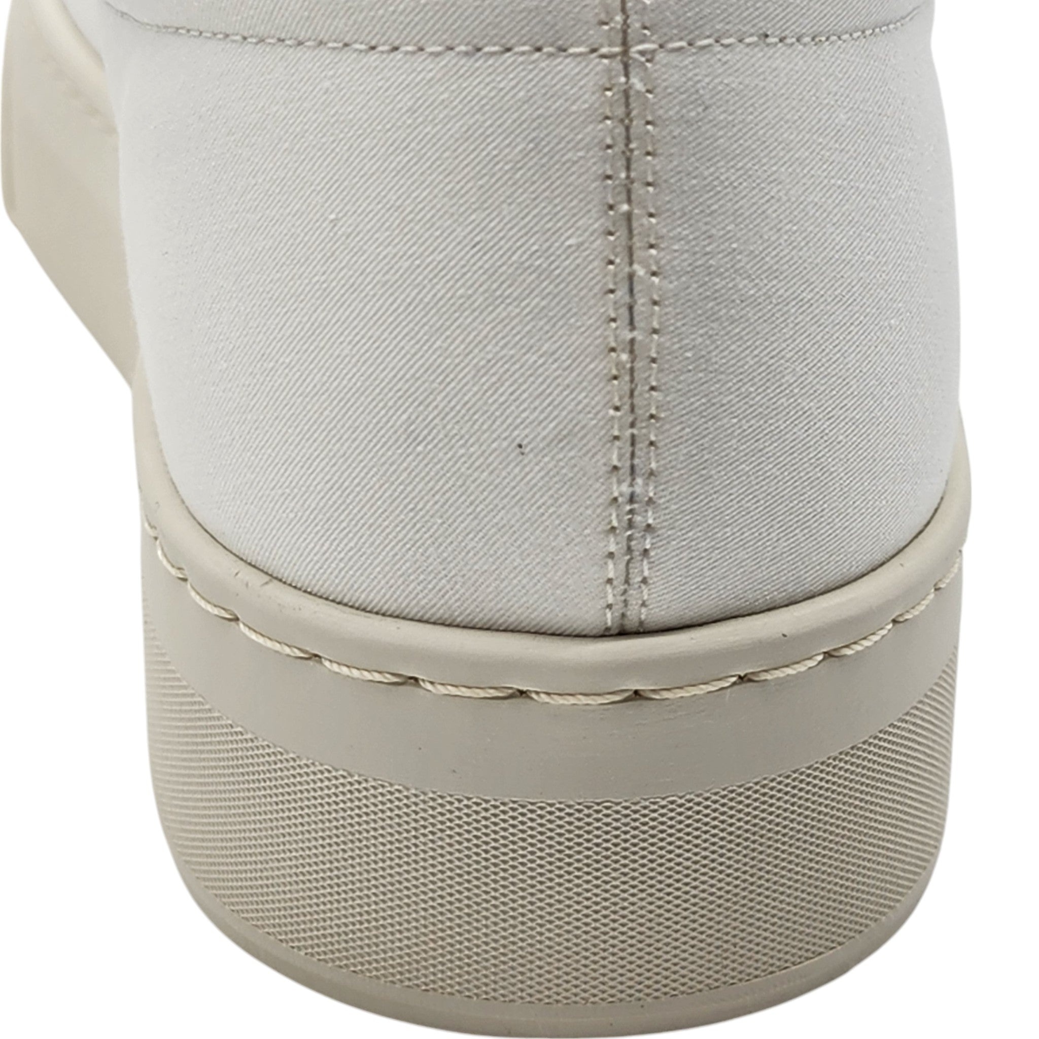 The Row Marie H Slip-On Sneakers - Canvas - White 37.5 - 6