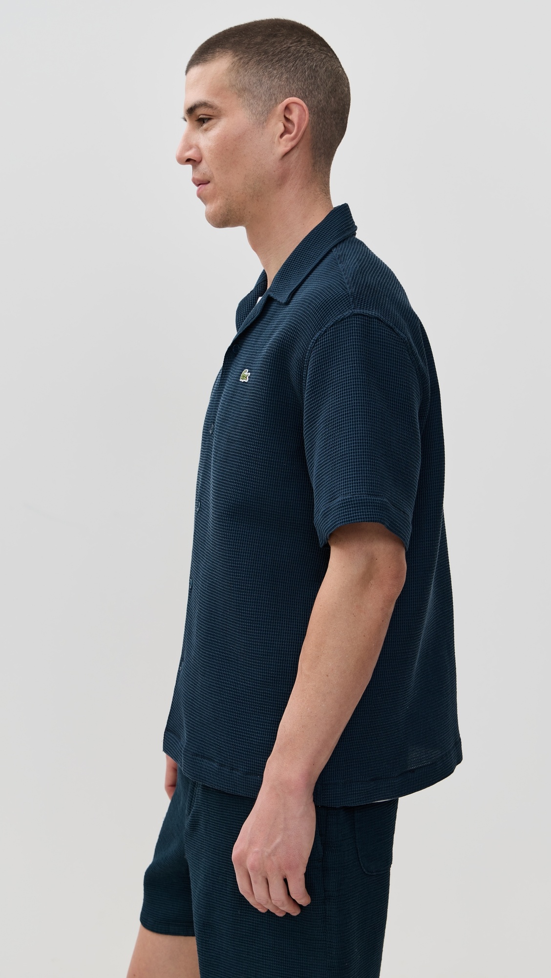 Relaxed Waffle Knit Shirt - 3