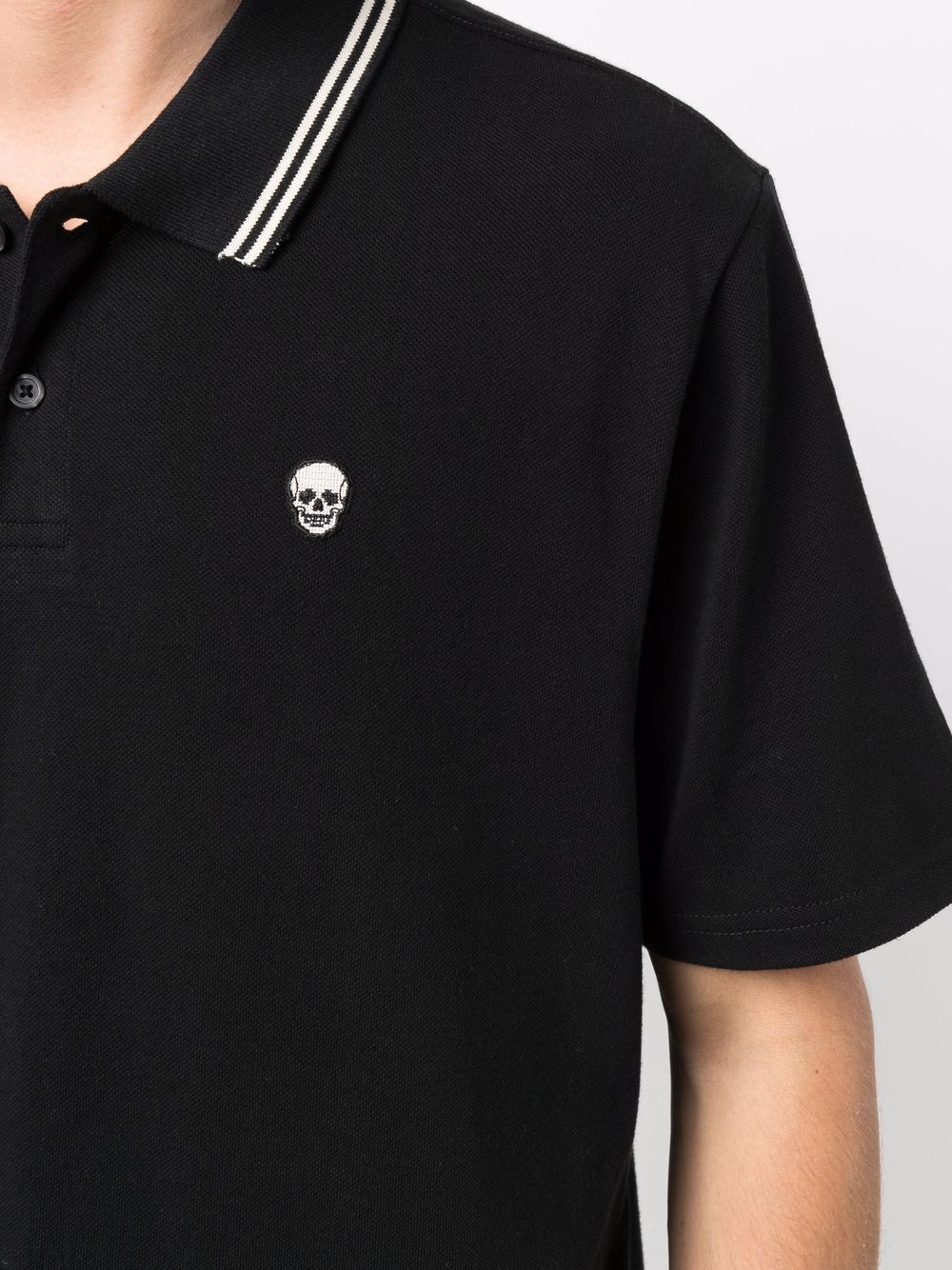 skull-patch polo shirt - 5