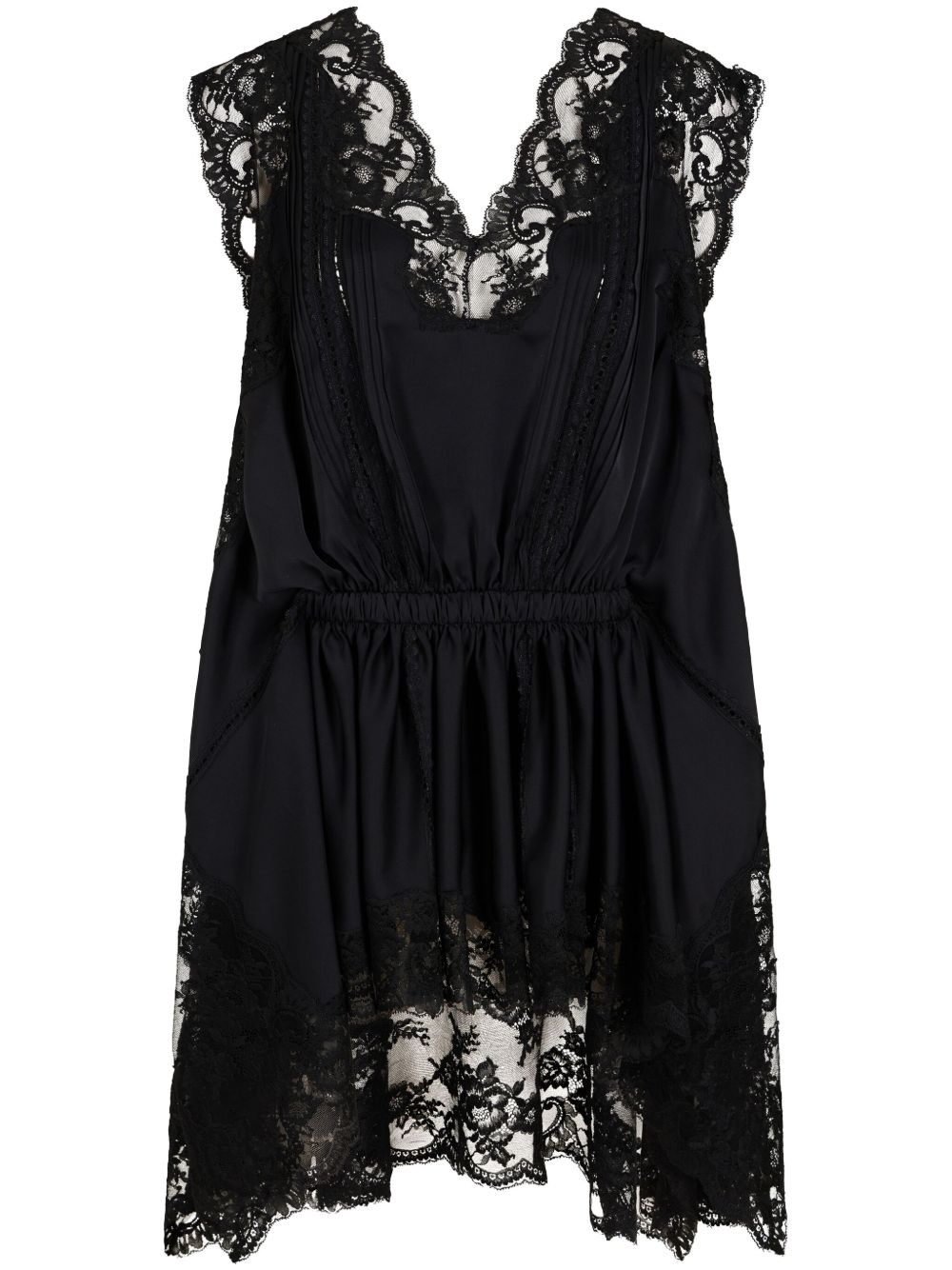 lace satin dress - 1