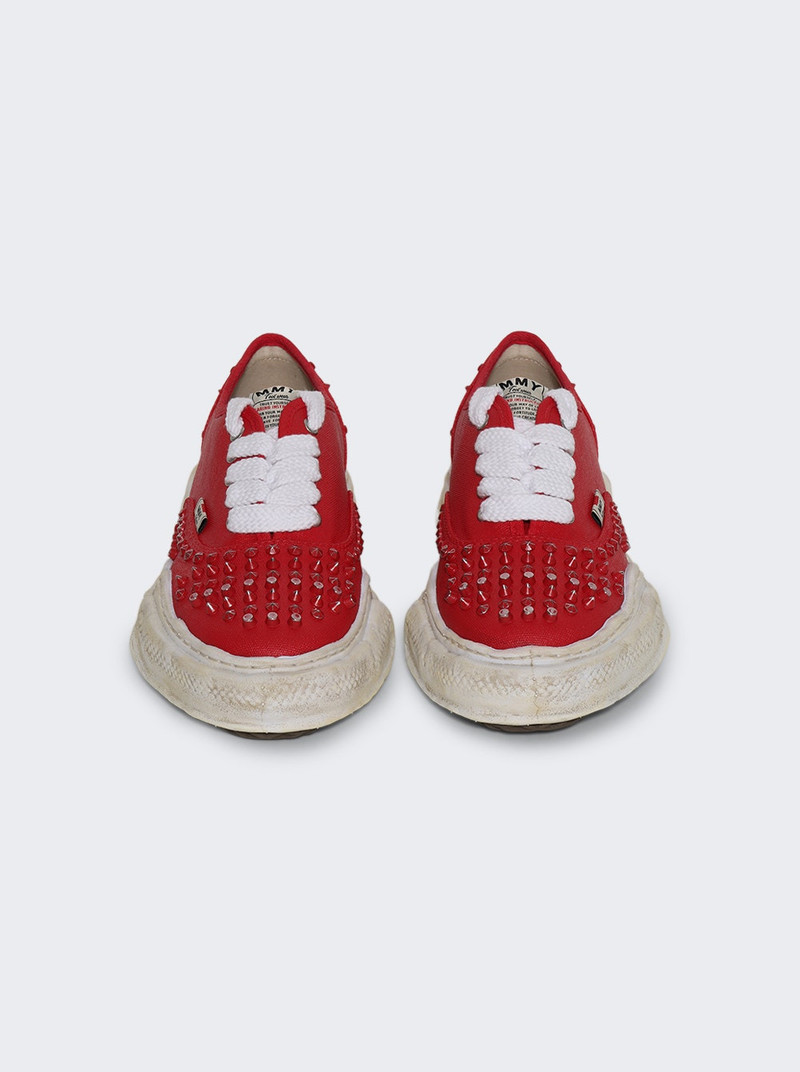 Baker Og Sole Studded Canvas Low-top Sneaker Red 3