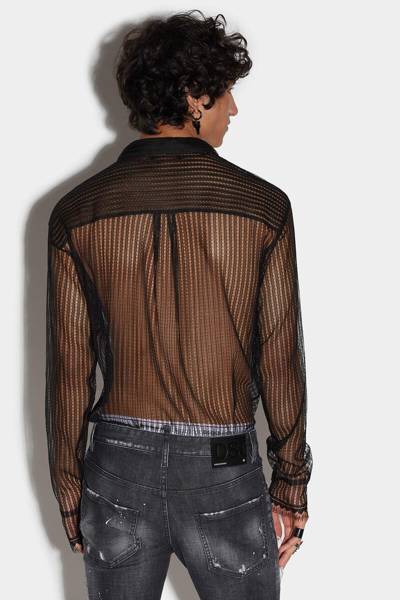 LACE DROPPED SHOULDER SHIRT - 2