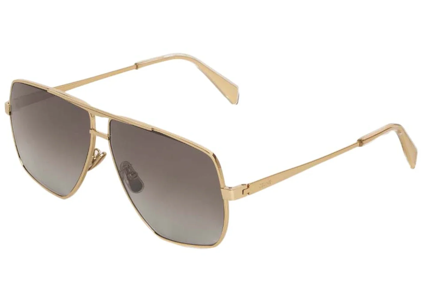 Celine Metal Frame 25 Polarized Lenses Sunglasses Gold/Gradient Brown - 1