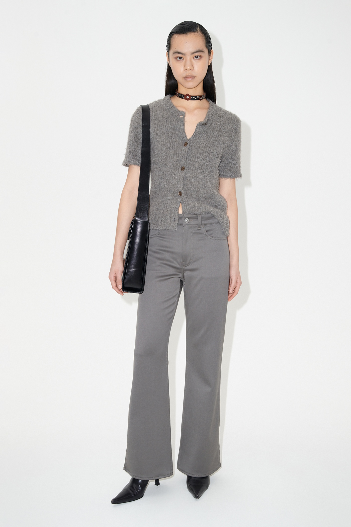 Boot Cut Mole Grey Exquisite Wool - 1
