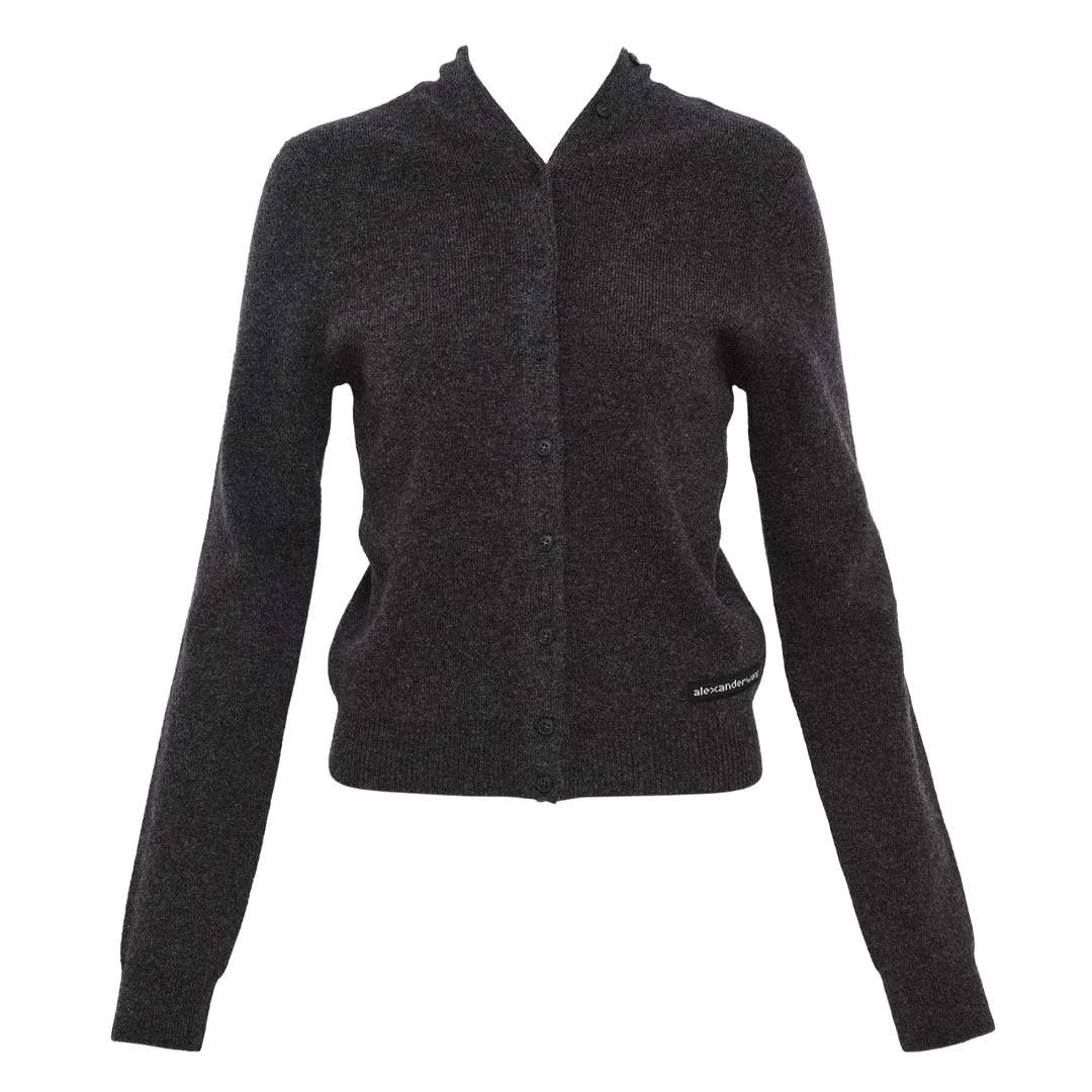 Wool Continuous Placket Cardigan - 1