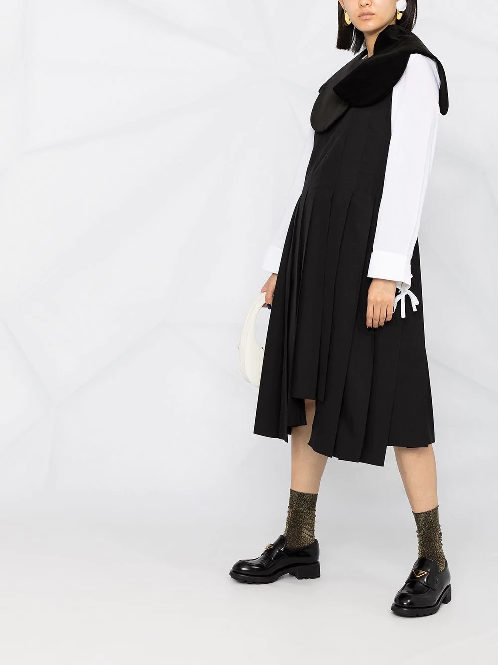 asymmetric pleated dress - 4