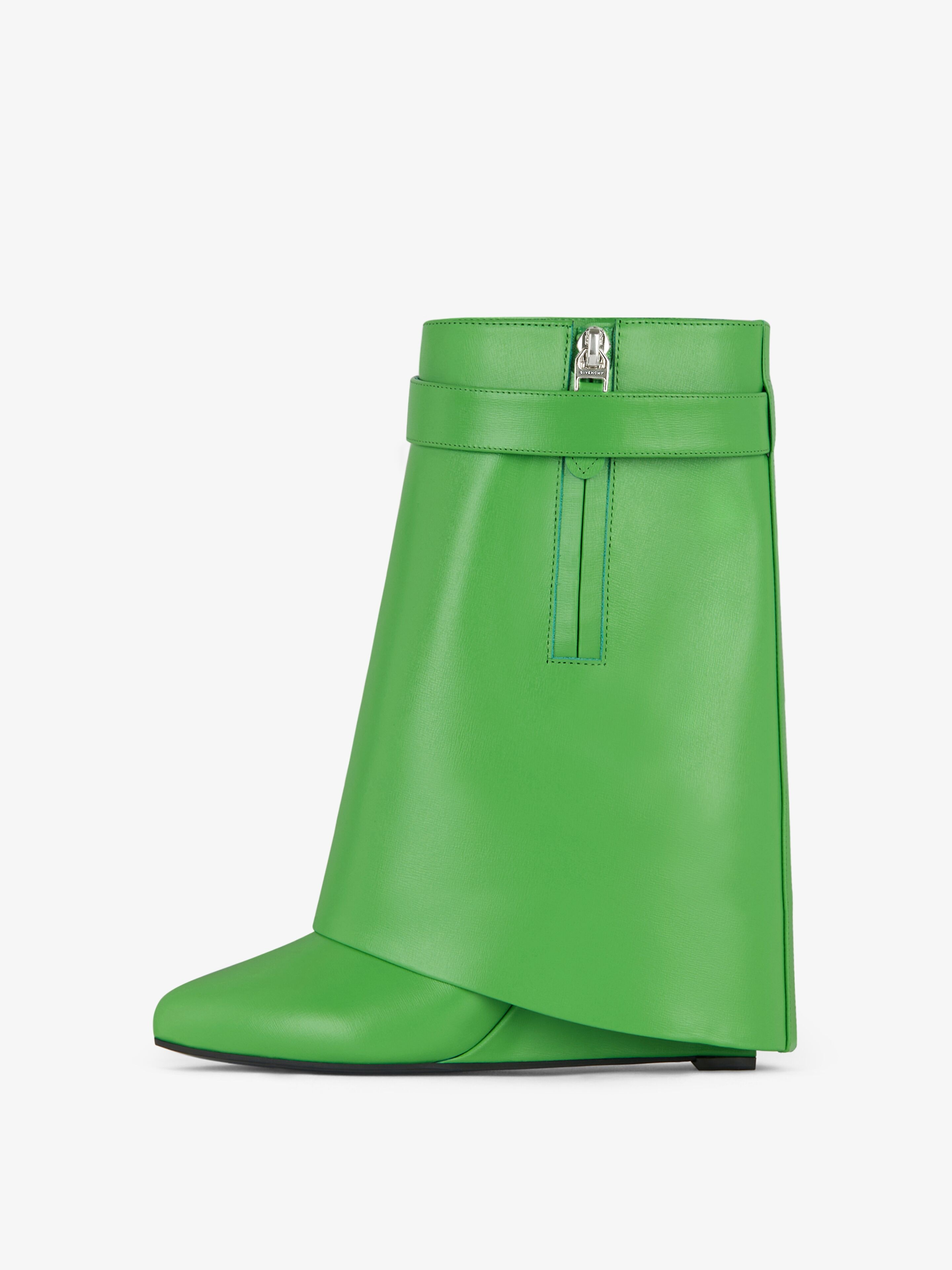 SHARK LOCK ANKLE BOOTS IN LEATHER - 5