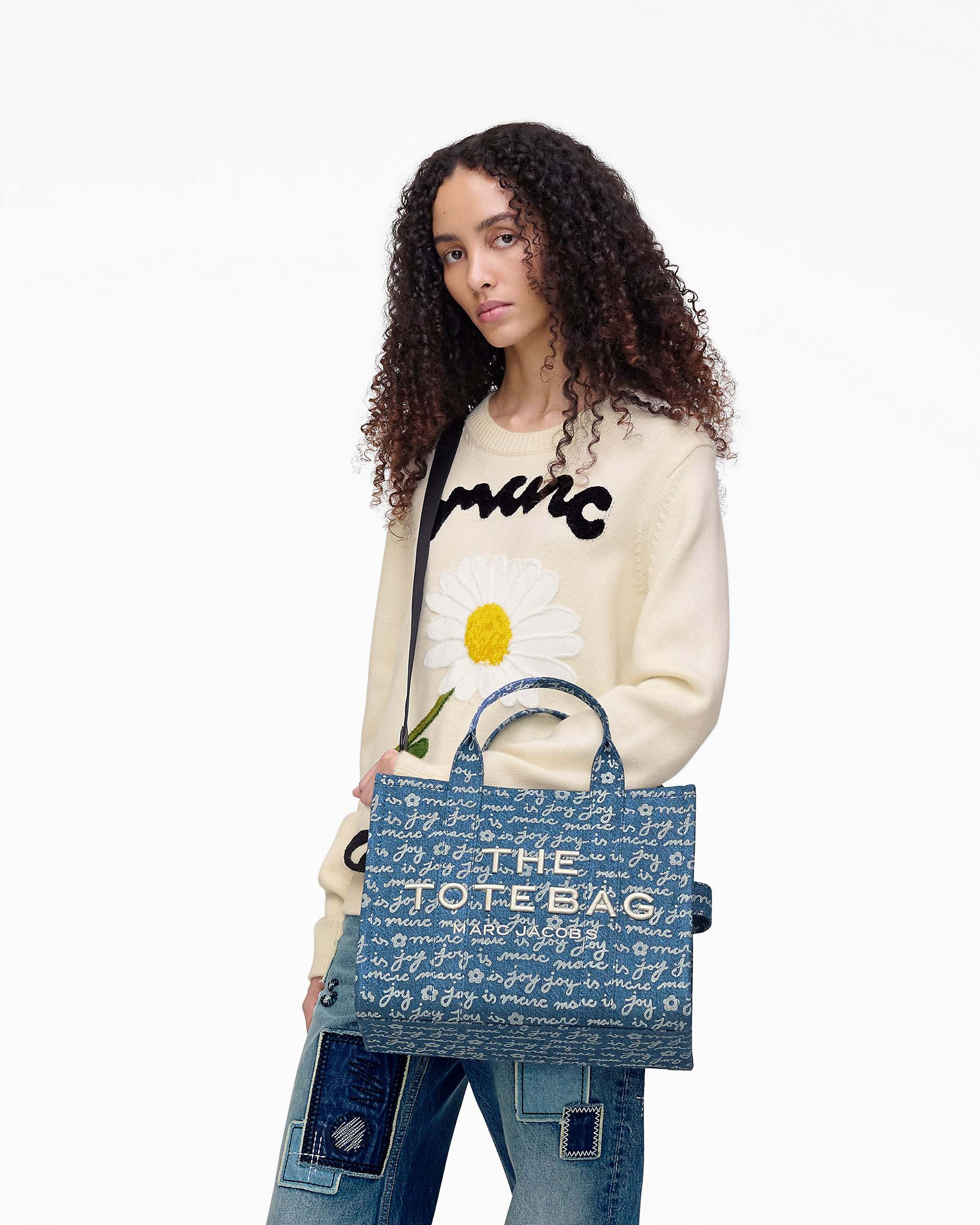 THE JOY DENIM MEDIUM TOTE BAG - 2