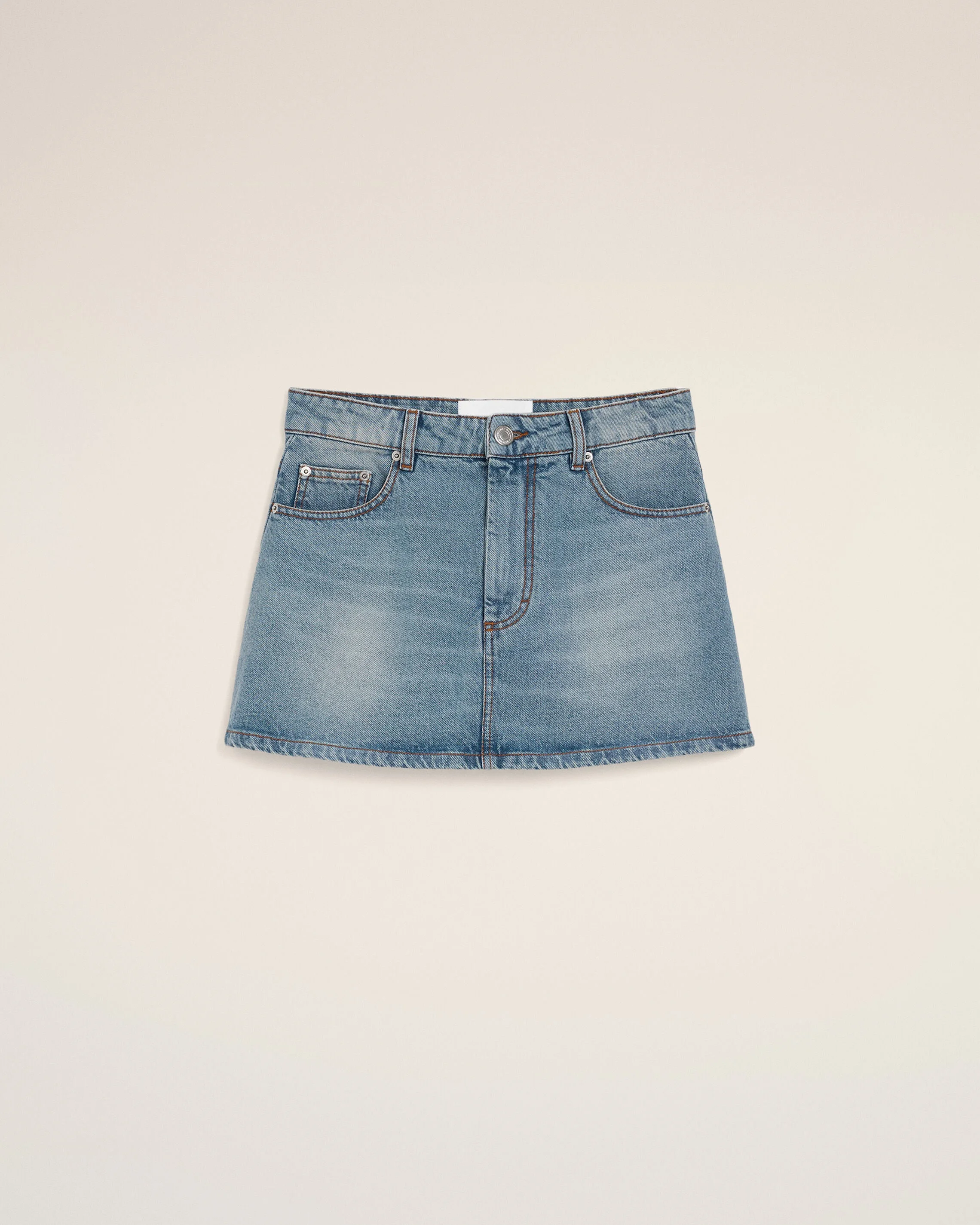 BLUE MINI COTTON SKIRT - 1