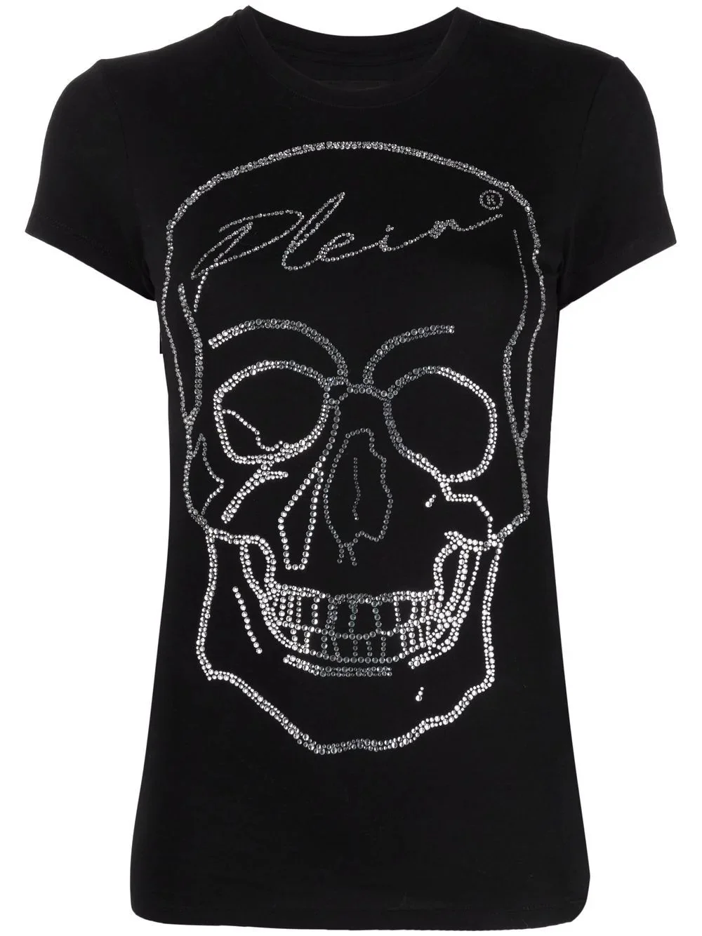 skull-detail short-sleeved T-shirt - 1