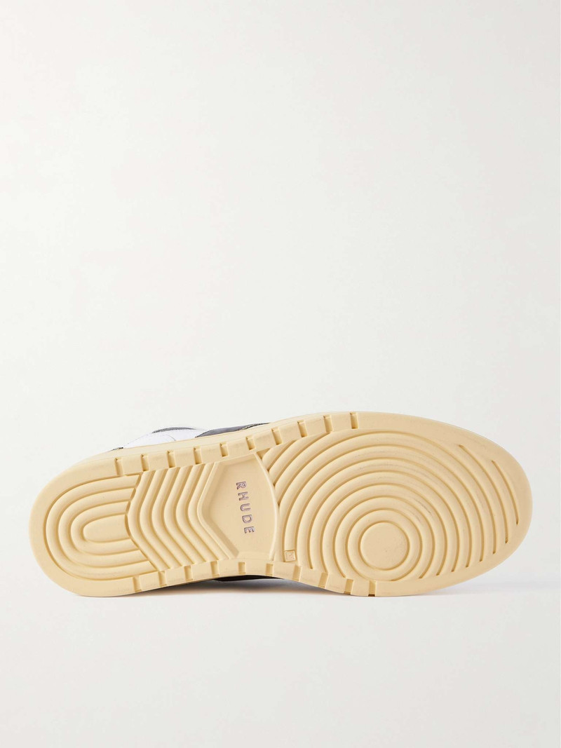 Rhecess Colour-Block Distressed Suede-Timmed Leather High-Top Sneakers 3