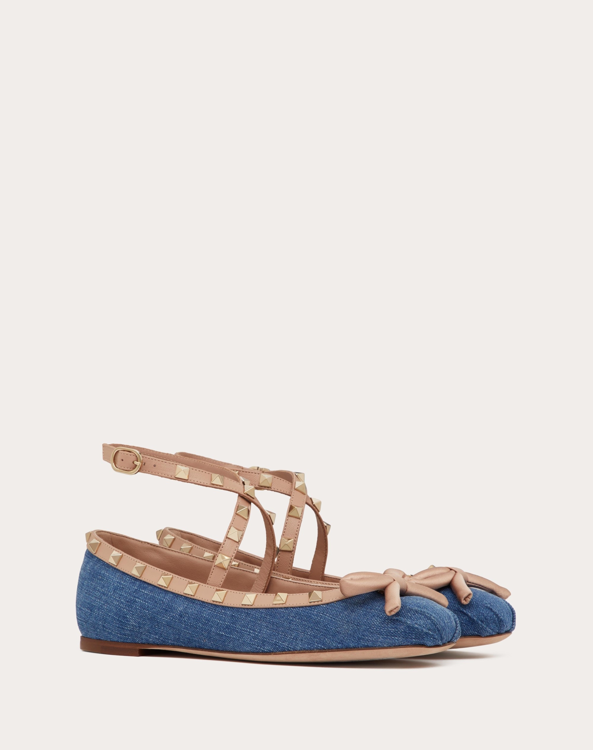 ROCKSTUD DENIM BALLERINAS - 2