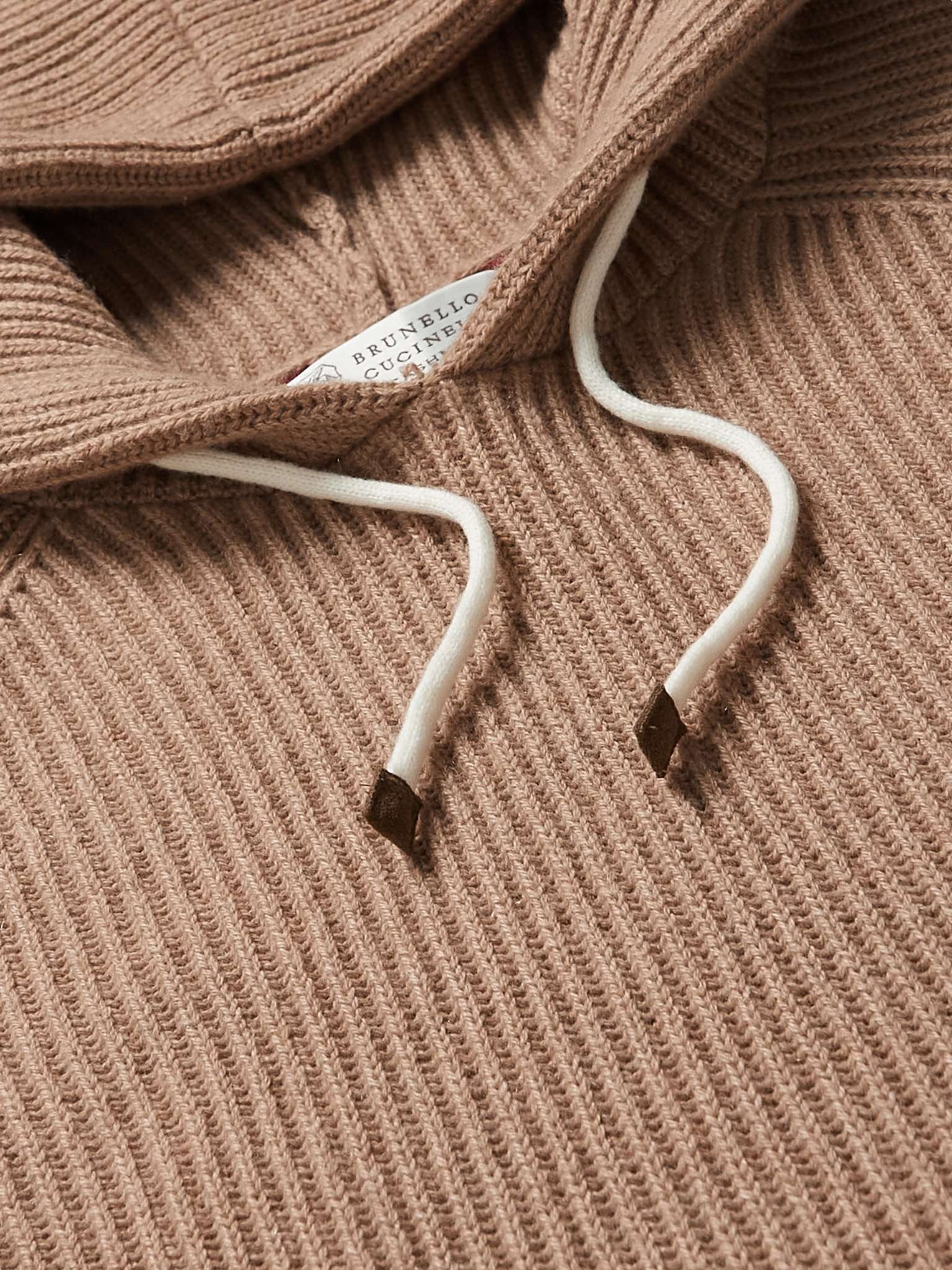 Ribbed Cashmere Hoodie - 5
