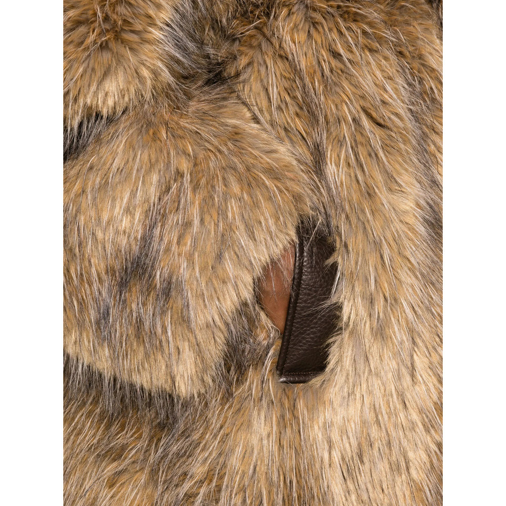 Ganni Neutrals Coats - Faux Fur Coats Women - 5