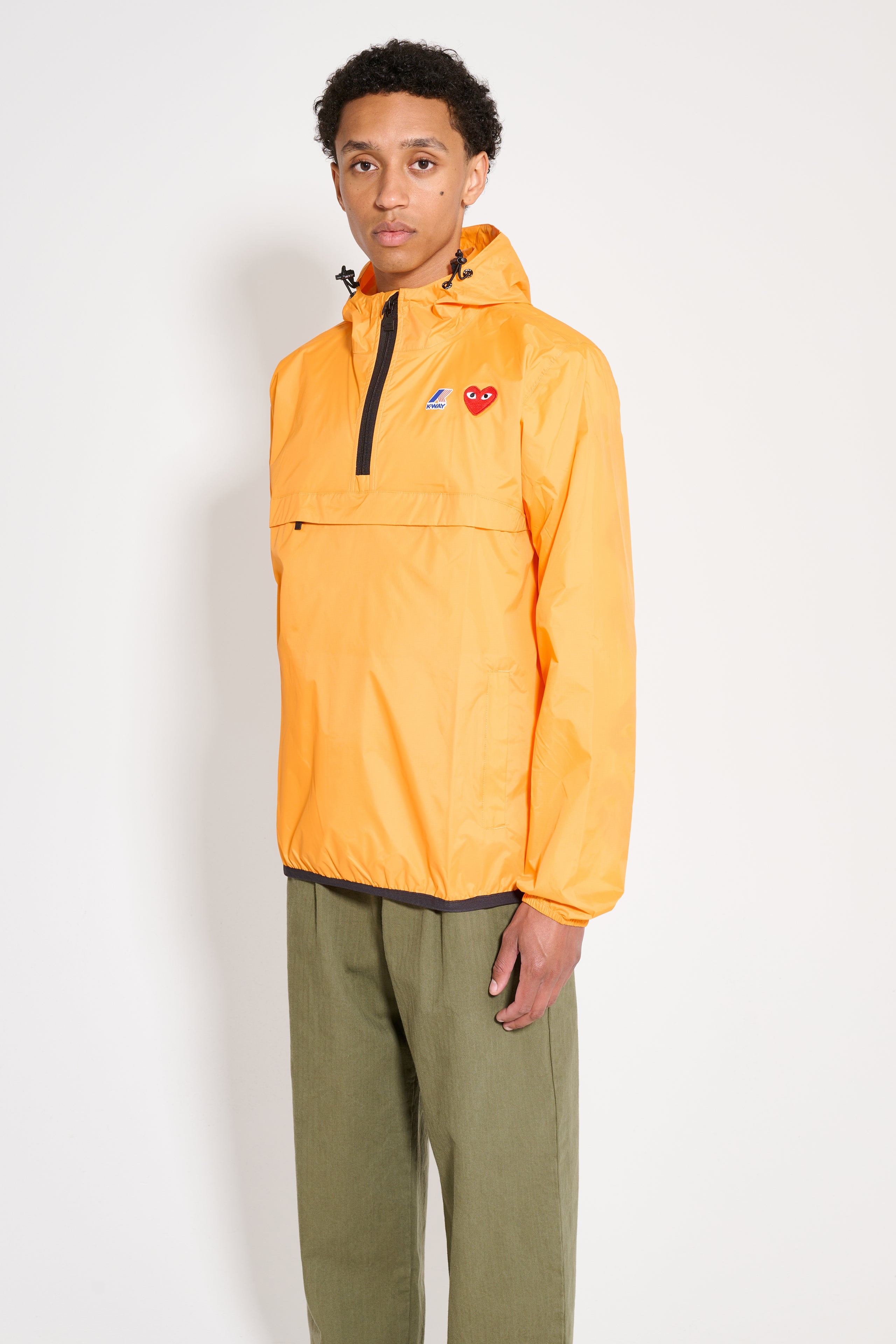 COMME DES GARÇONS PLAY X K-WAY HALF ZIP JACKET ORANGE - 2