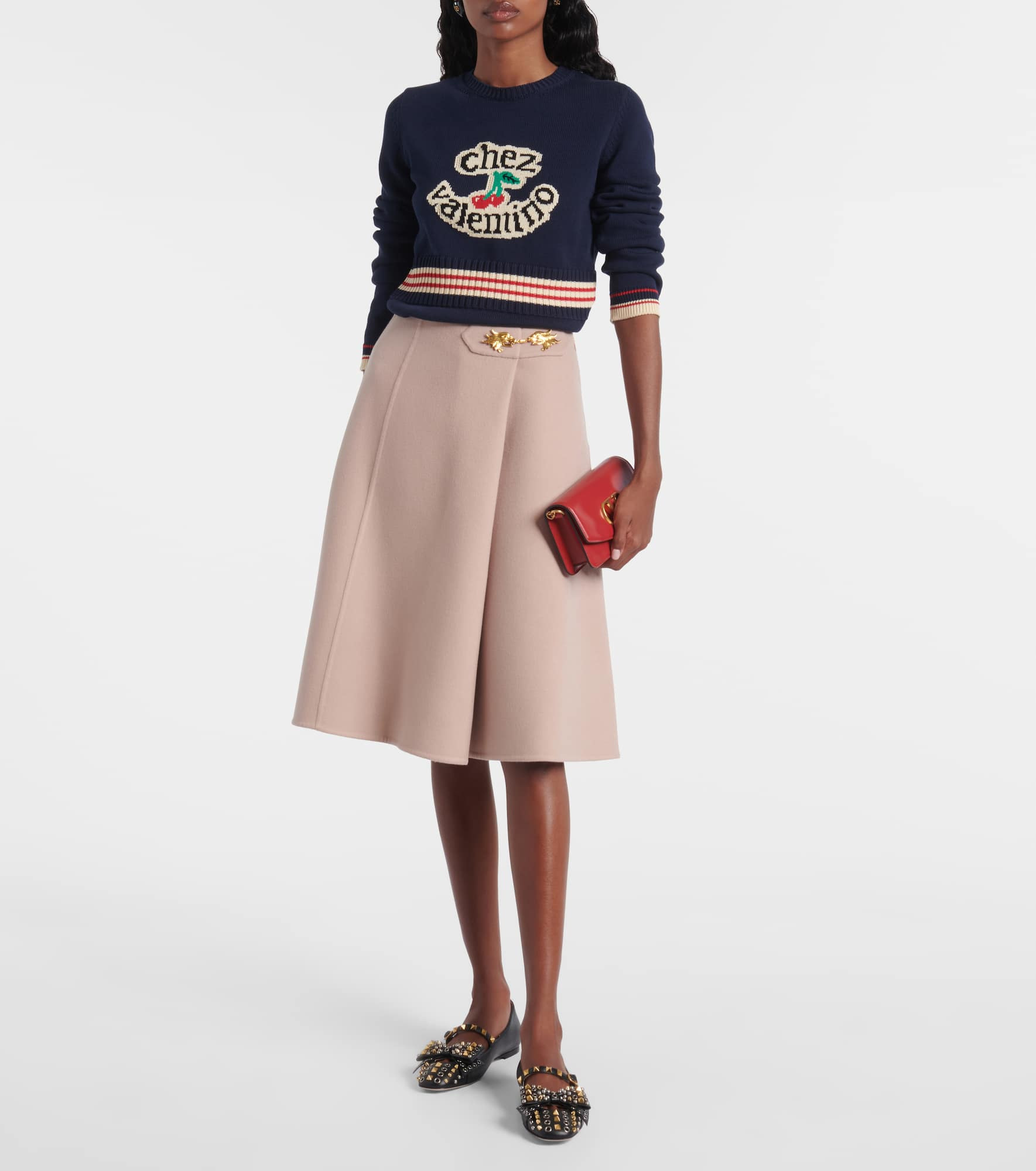 Wool and cashmere midi skirt - 2