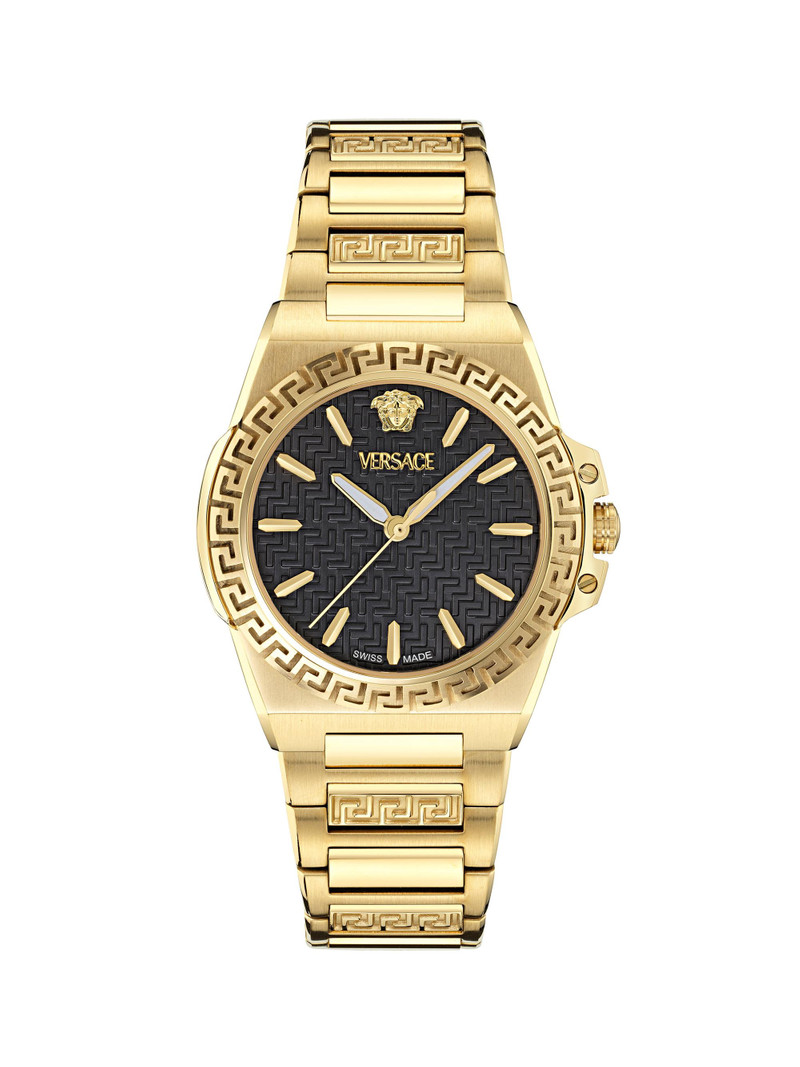 Women's Greca Reaction Stainless Steel Bracelet Watch/38MM - Yellow Gold 1