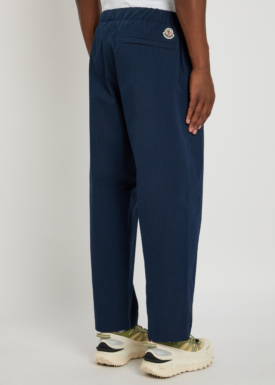 Moncler Tapered-leg Seersucker Trousers - 3