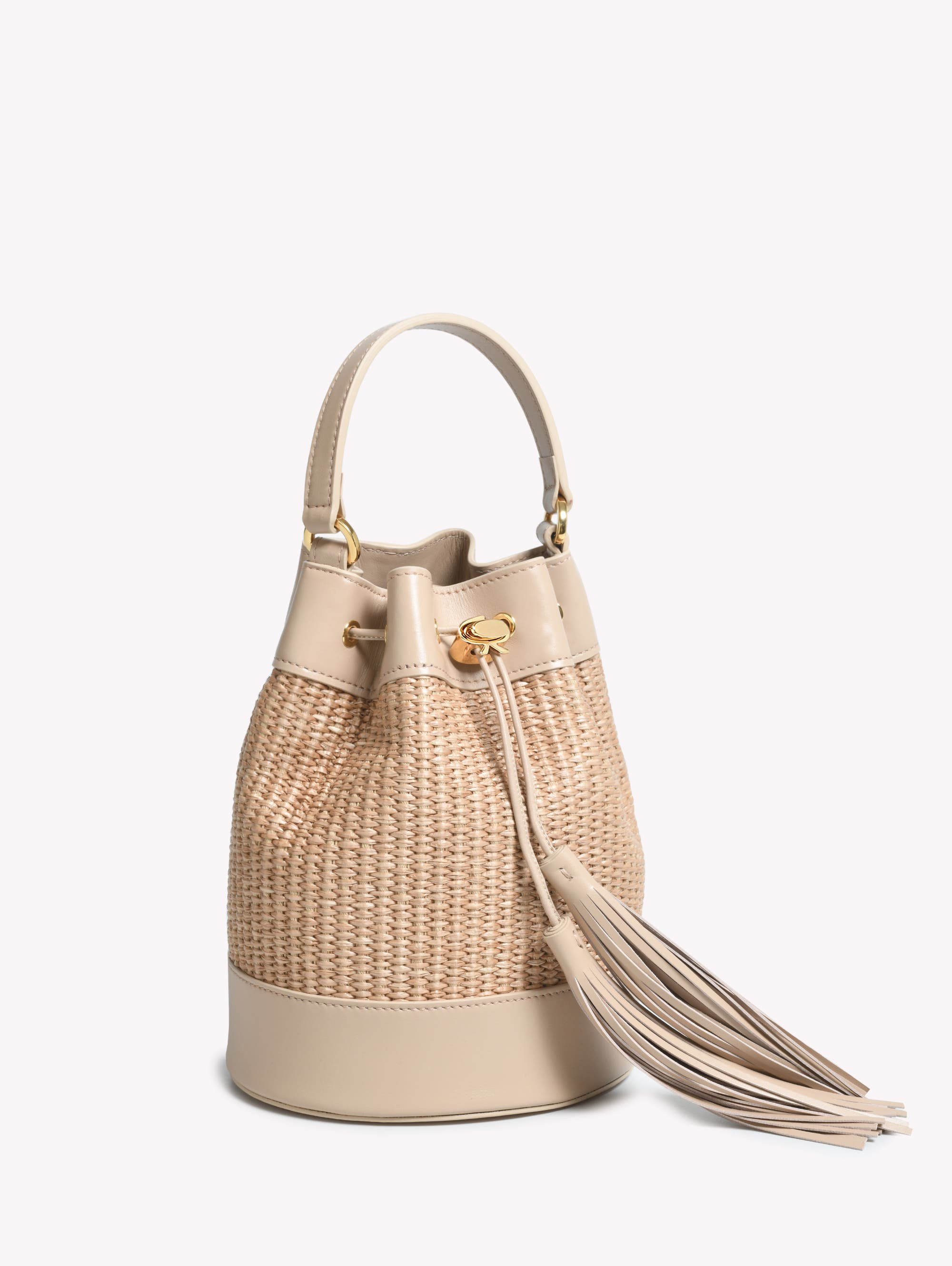 Gianvito Rossi Sienna Bag in Beige Raffia And Leather at Nordstrom - 2